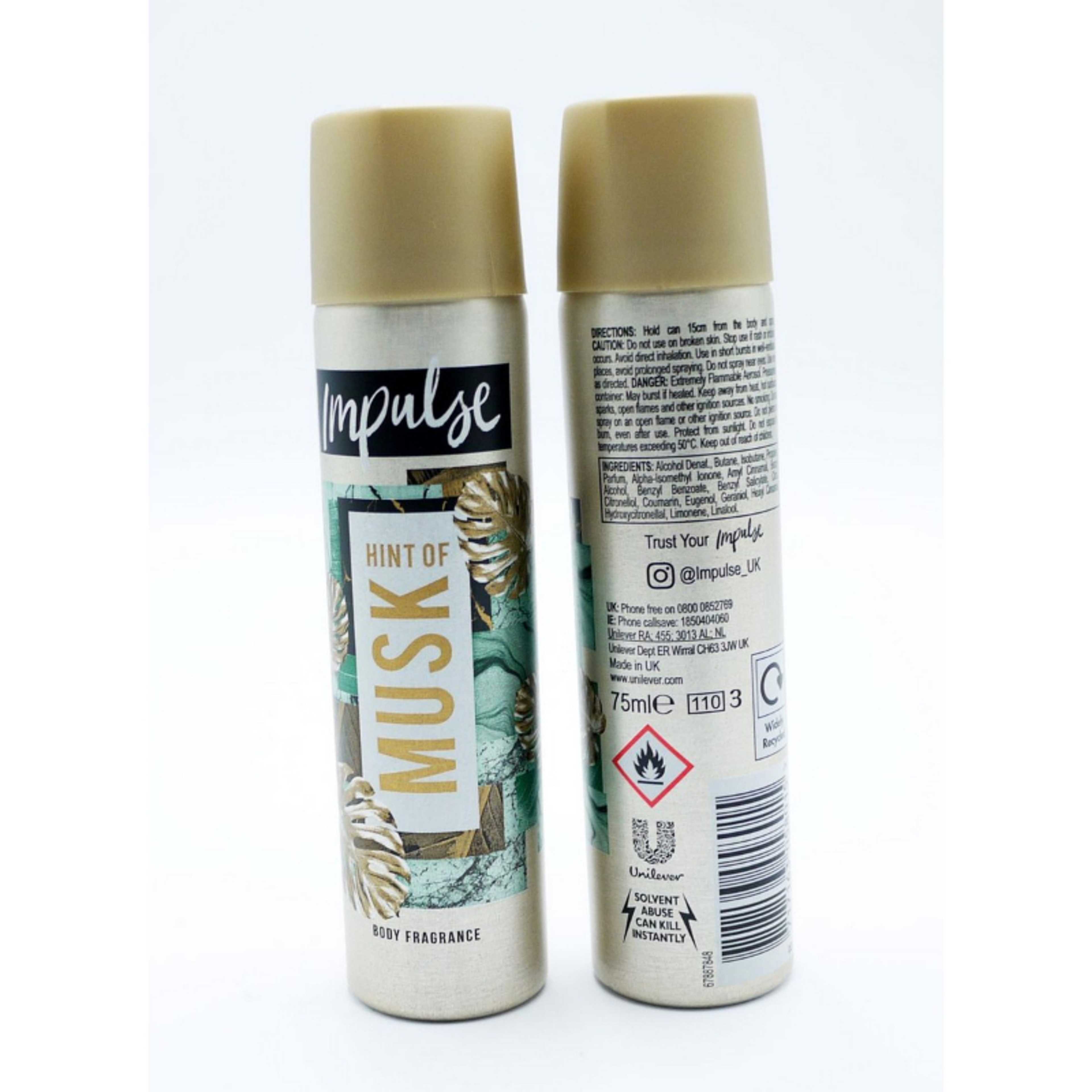 IMPULSE DEODORANT SPRAY HINT OF MUSK 75ML