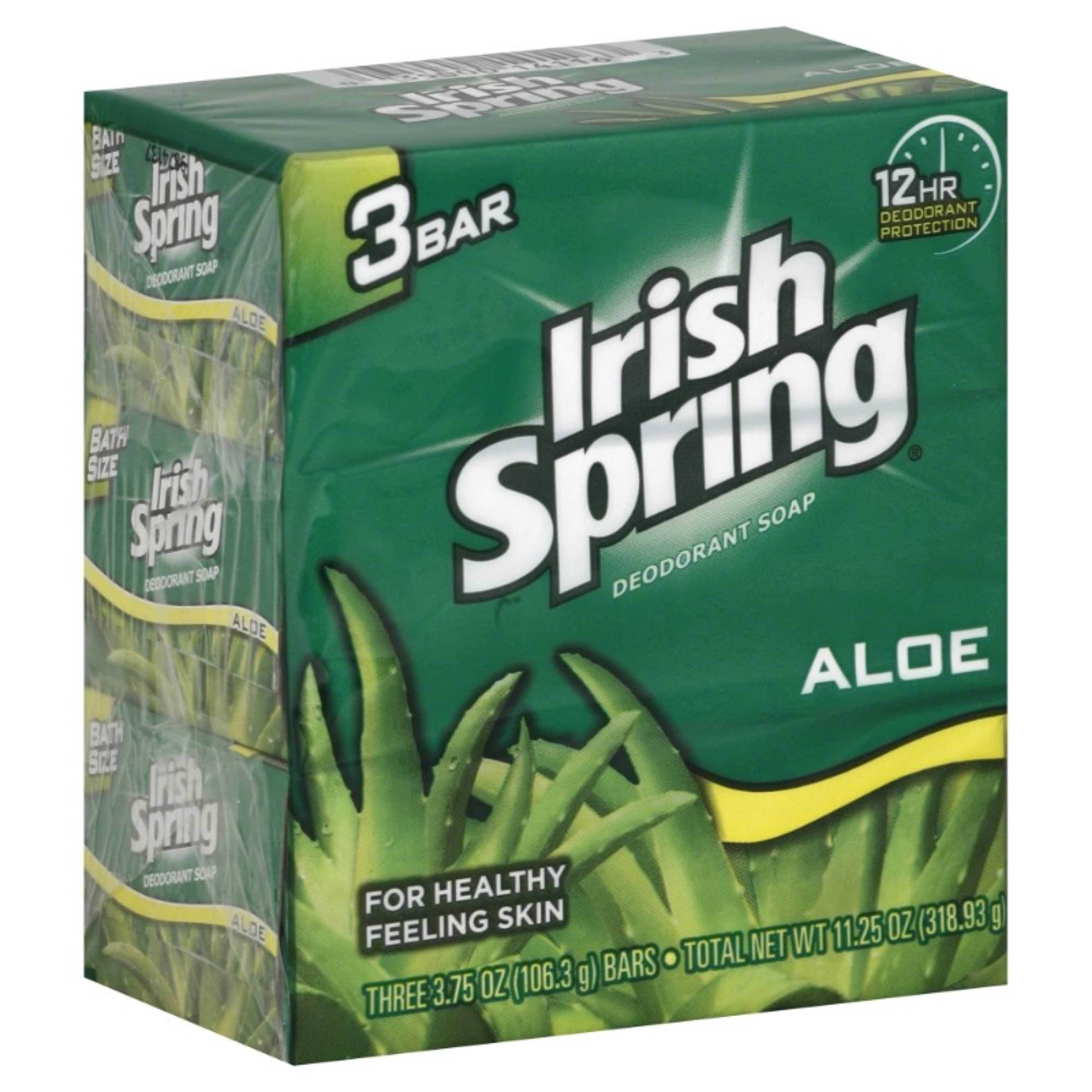 IRISH SPRING DEODORANT SOAP ALOE FRESH 90GM 3BAR