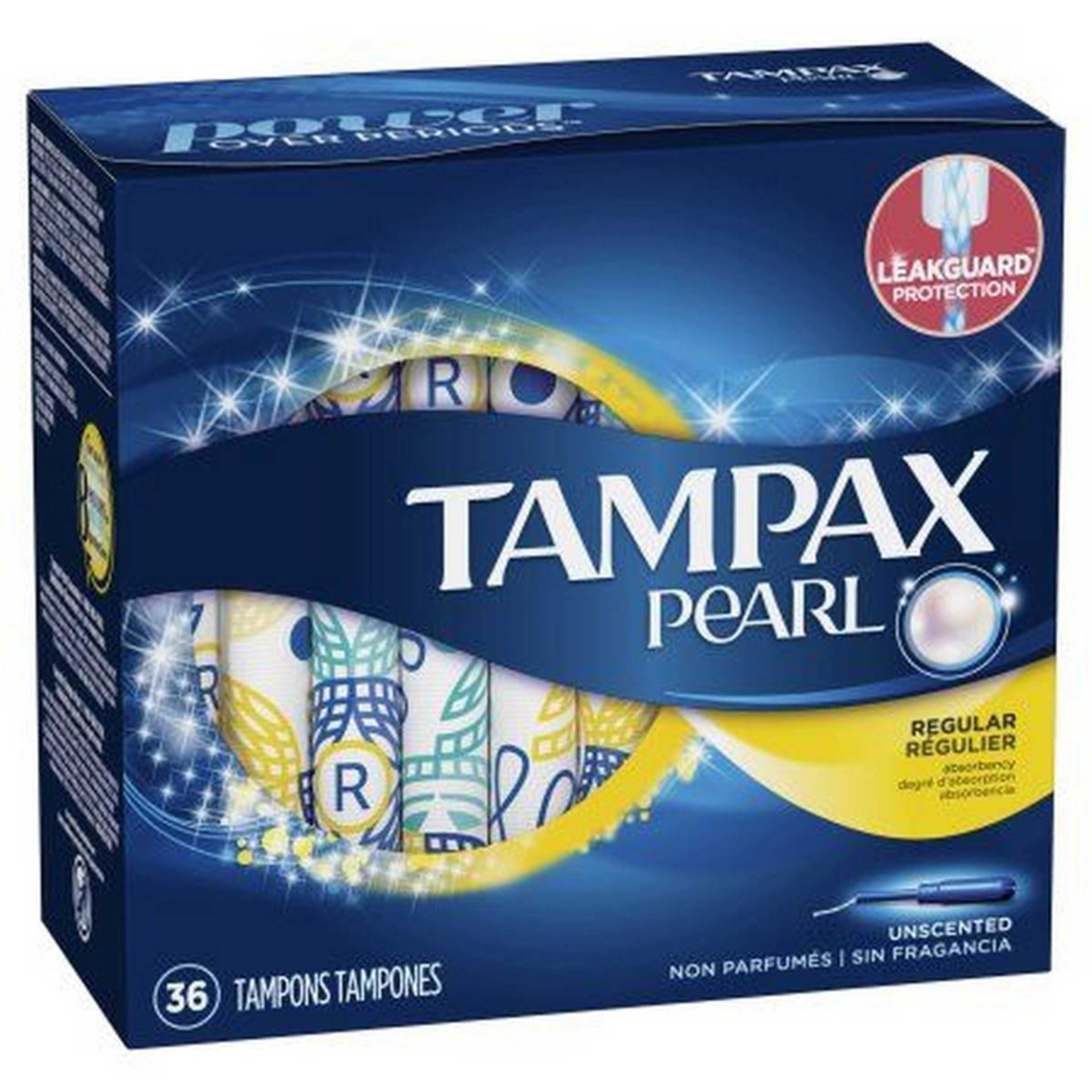 TAMPAX PEARL REGULAR UNSCENTED 36CT