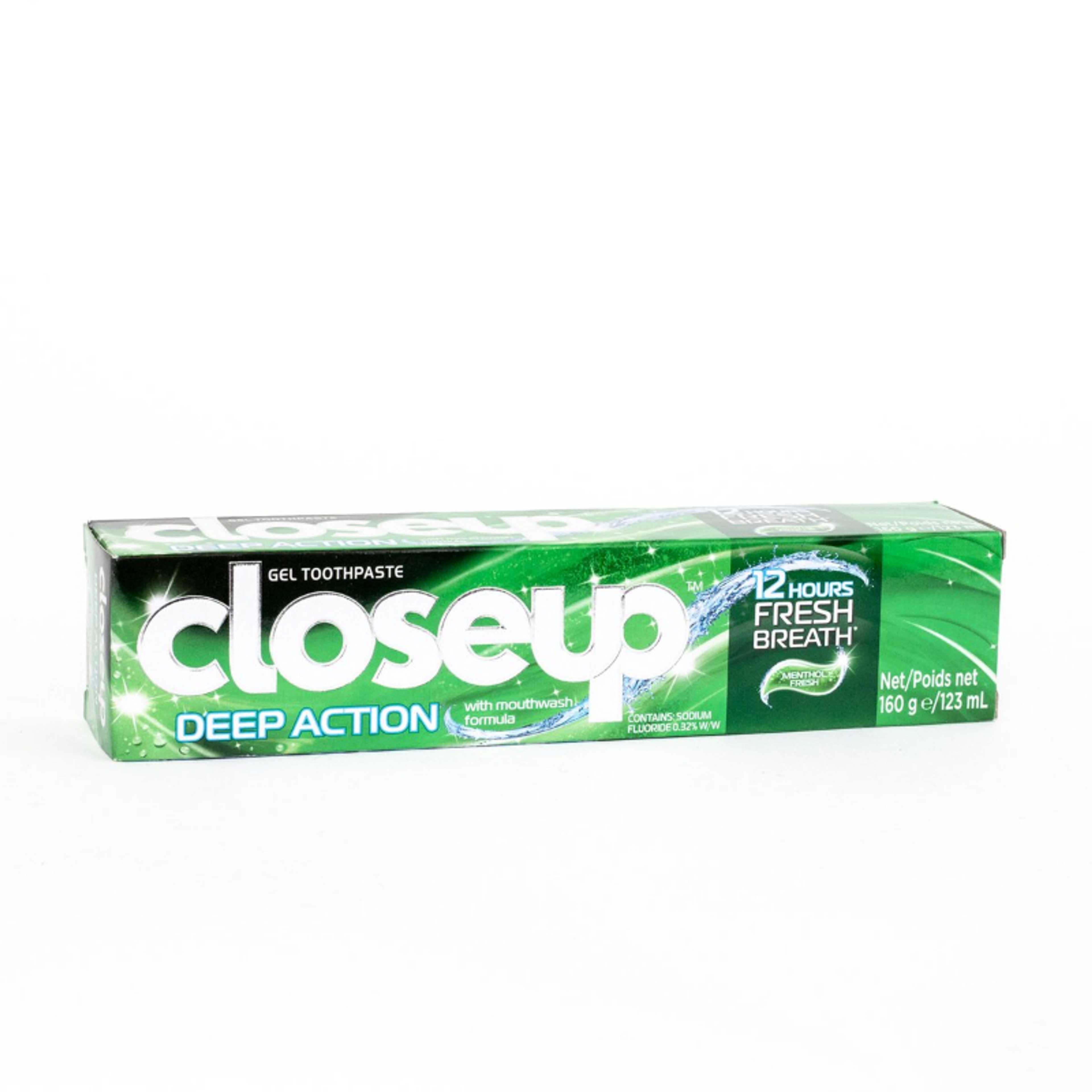 CLOSE UP TOOTH PASTE DEEP ACTION MENTHOL FRESH 160G/123ML