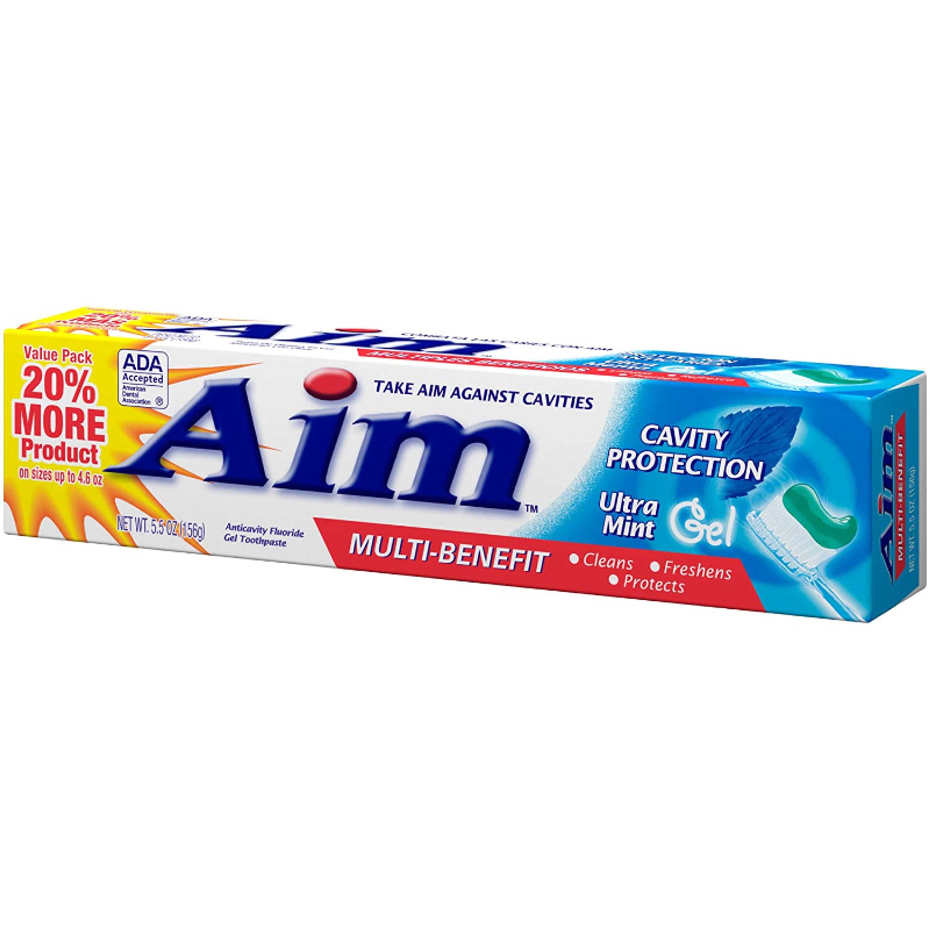 AIM TOOTH PASTE GEL CAVITY PROTECTION ULTRA MINT 156G (Imported)