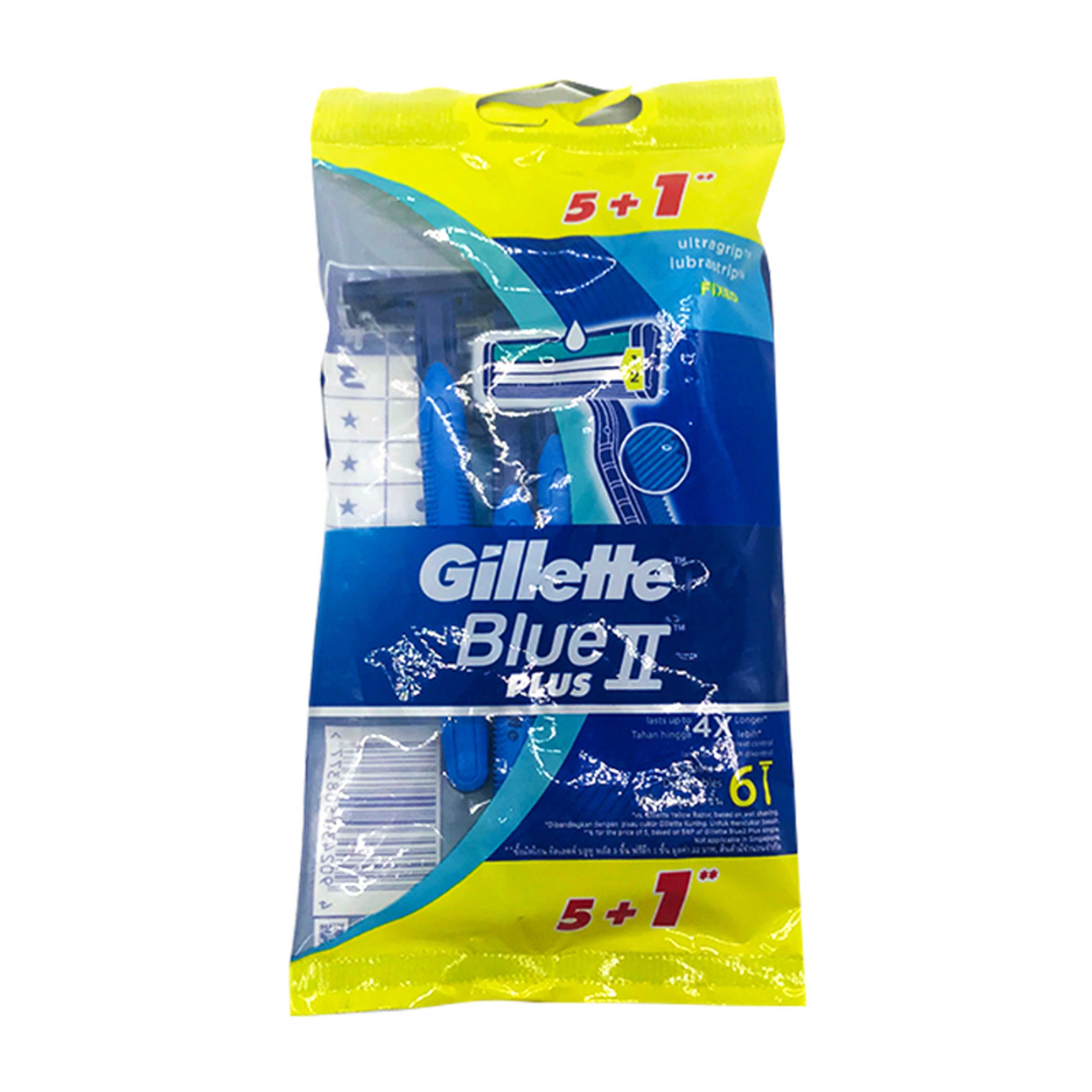 GILLETT'E BLUE II PLUS RAZORS (pack of 6)