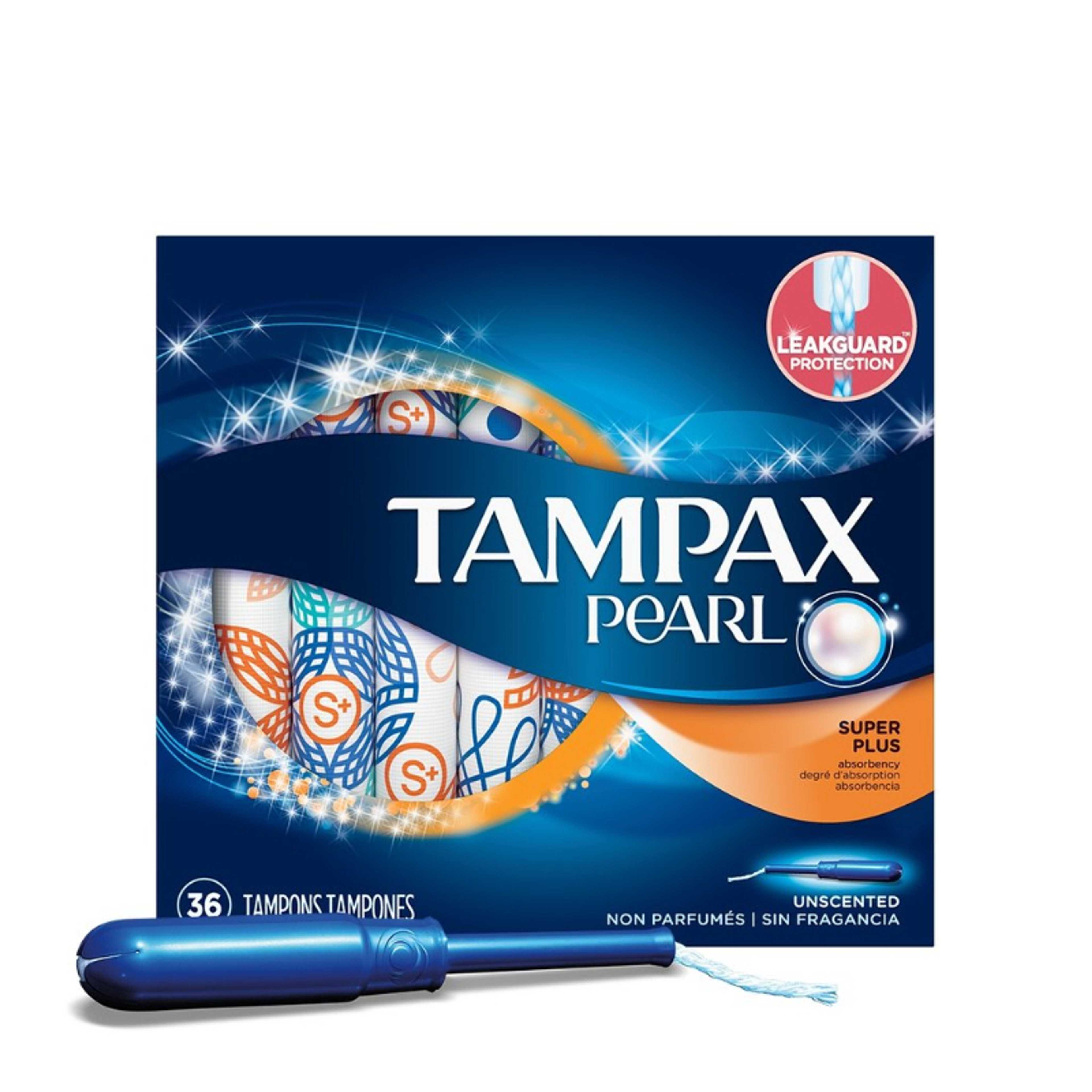 TAMPAX PEARL PLASTIC SUPERPLUS UNSCENTED 36CT