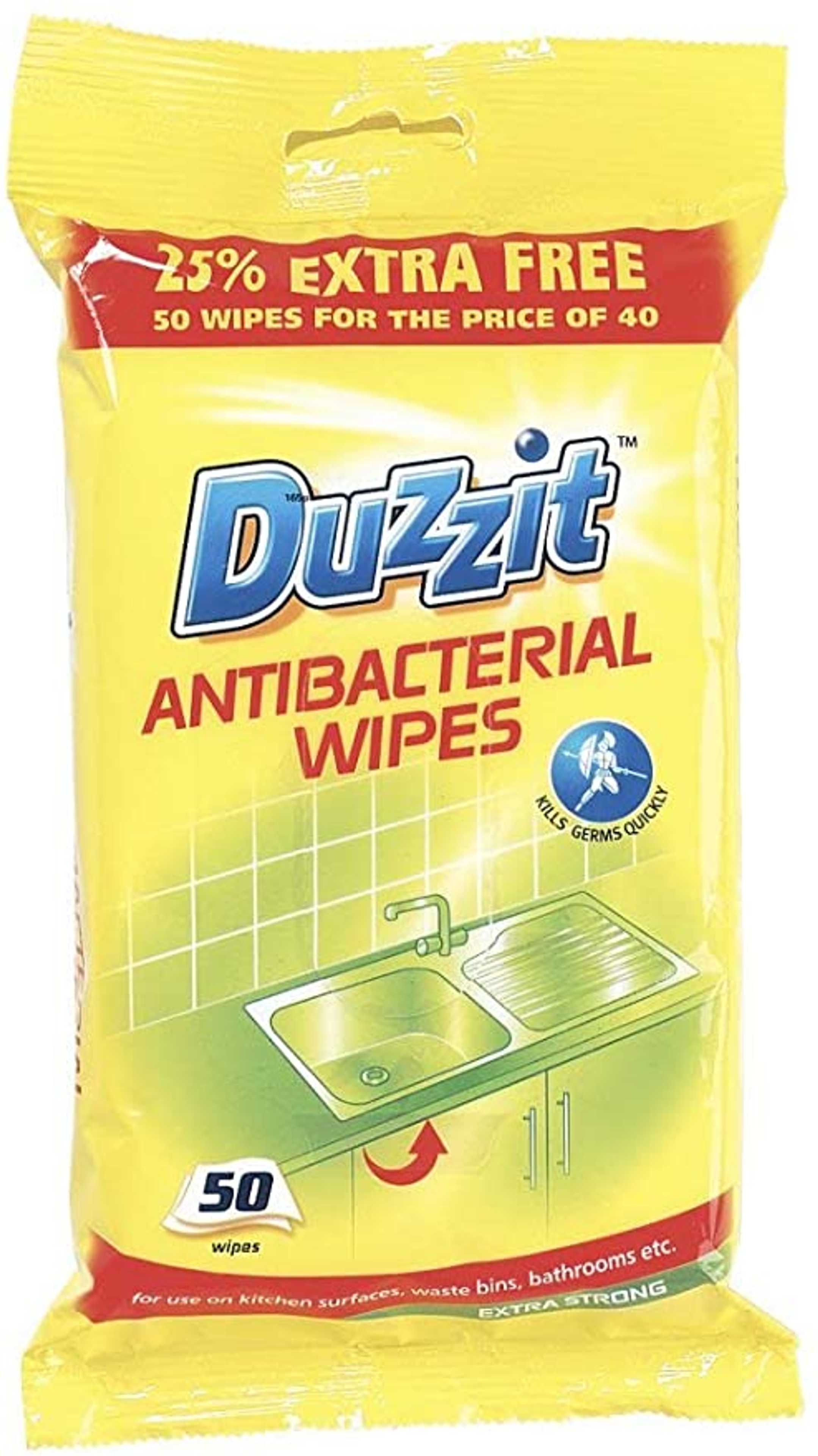 DUZZIT WIPES SURFACE ANTIBACTERIAL 50'S