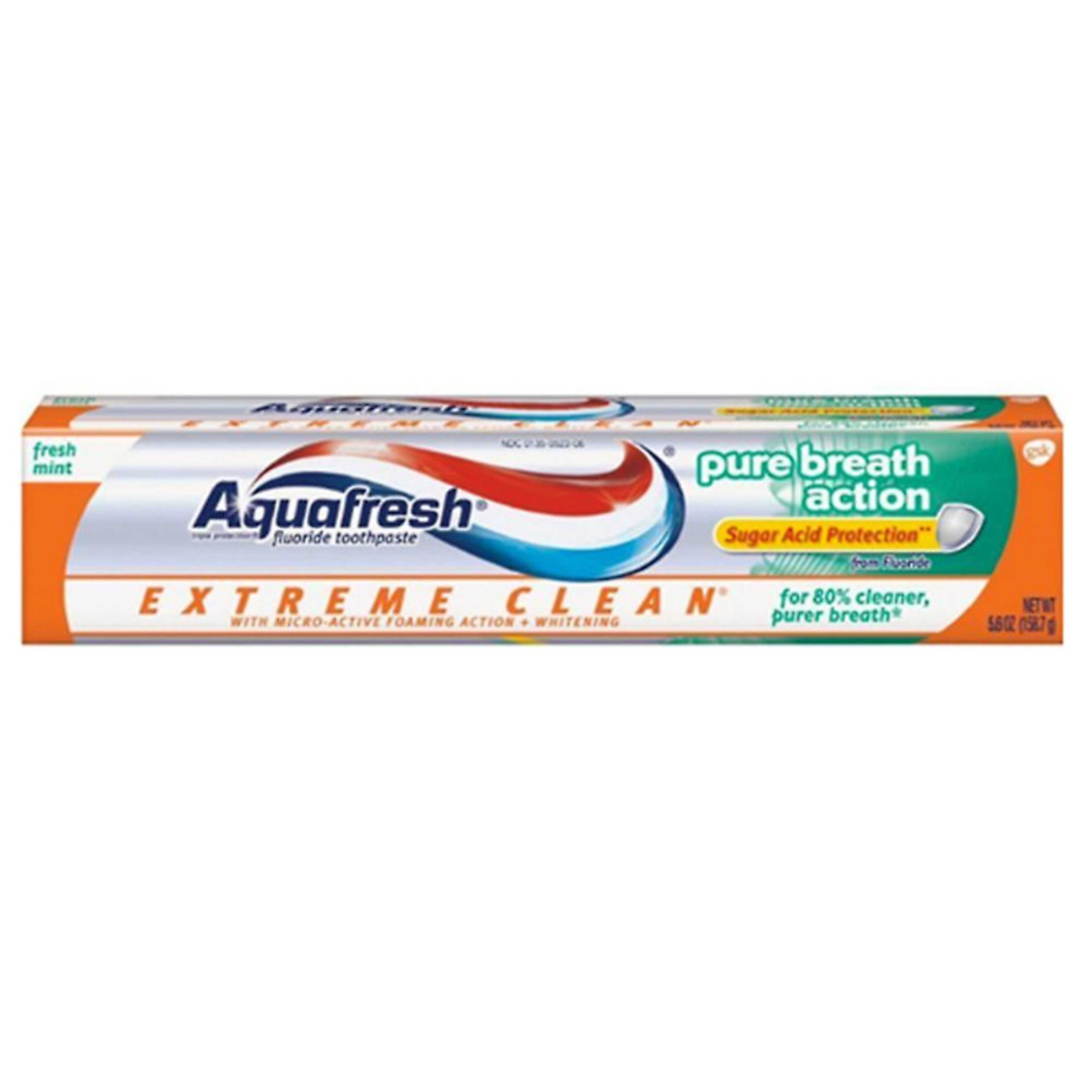 AQUAFRESH TOOTH PASTE PURE BREATH ACTION EXTREME CLEAN FRESH MINT 158.8G (USA Imported)