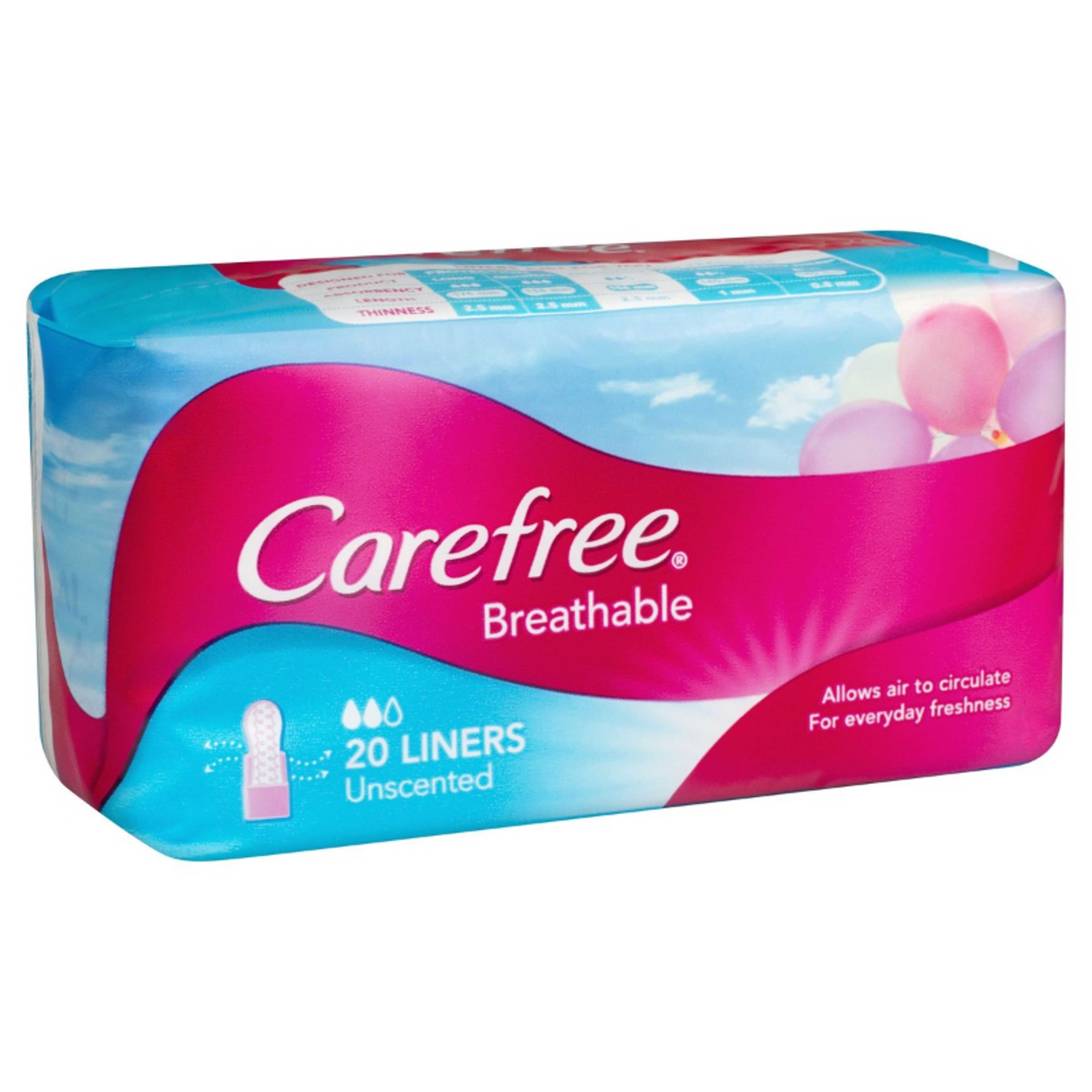 CARE FREE LINERS BREATHABLE UNSCENTED 20'S