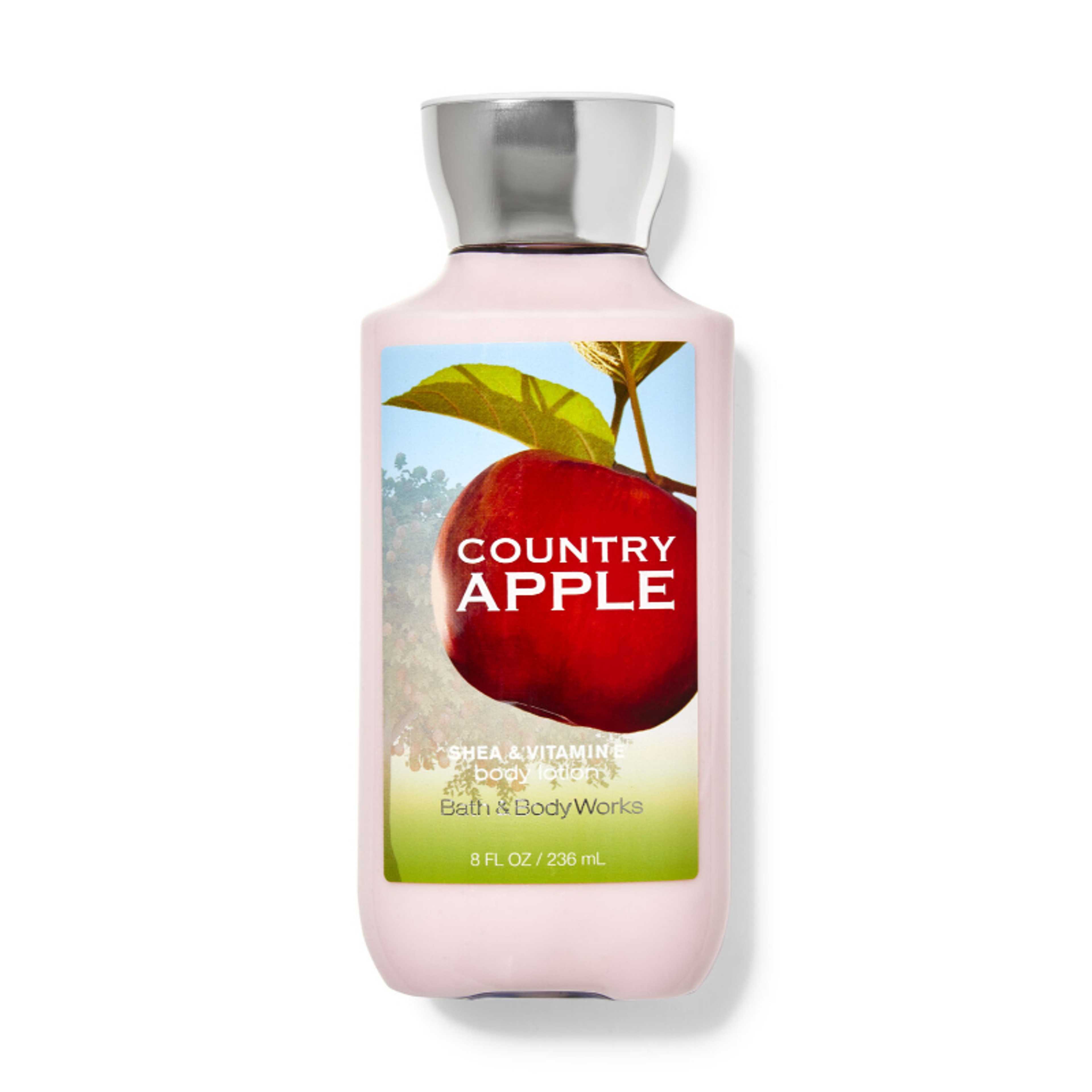 BATH & BODY WORKS BODY LOTION SHEA BUTTER + VITAMIN E COUNTRY APPLE 8OZ/236ML