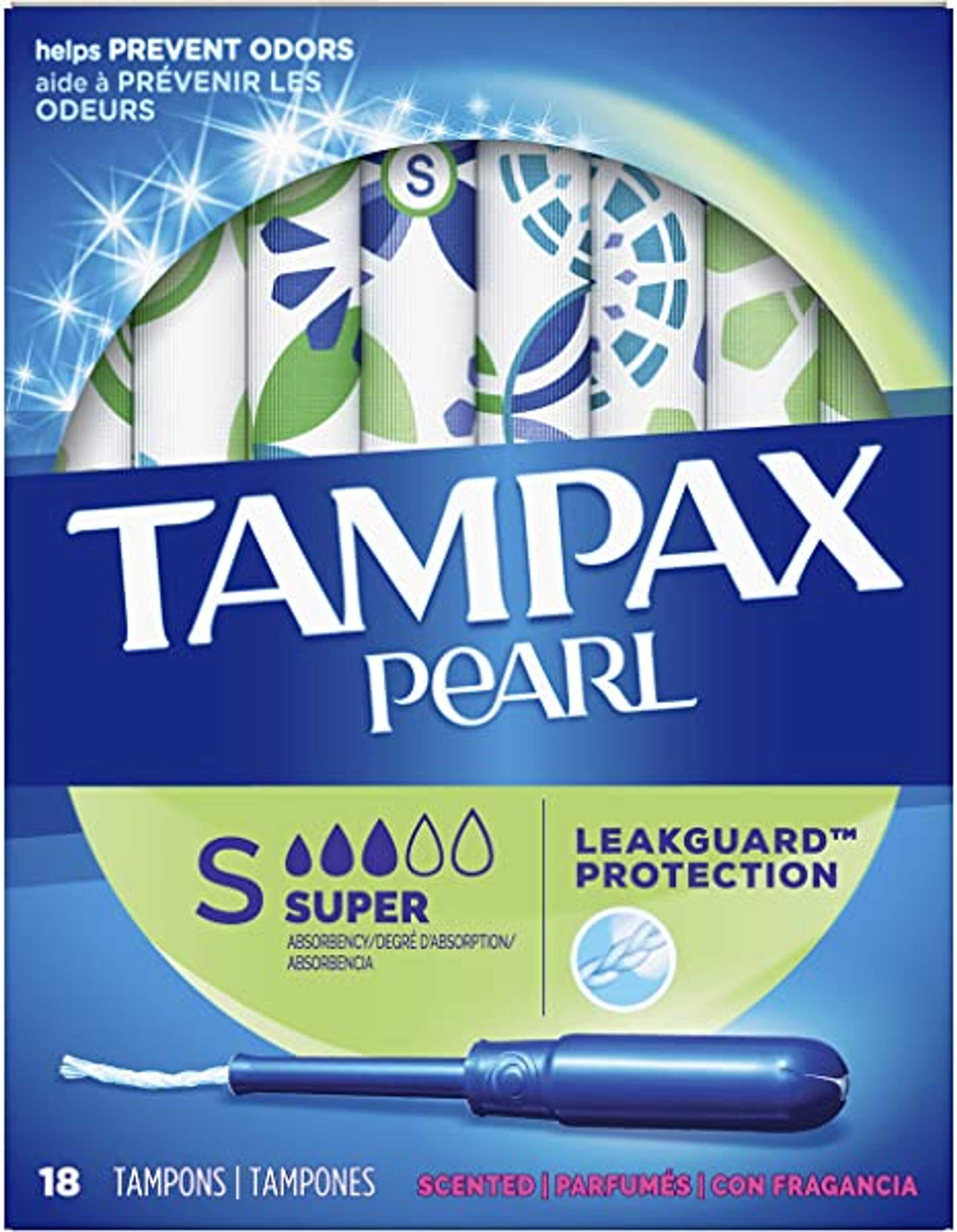 TAMPAX PEARL PLASTIC SUPER UNSCENTED 18CT