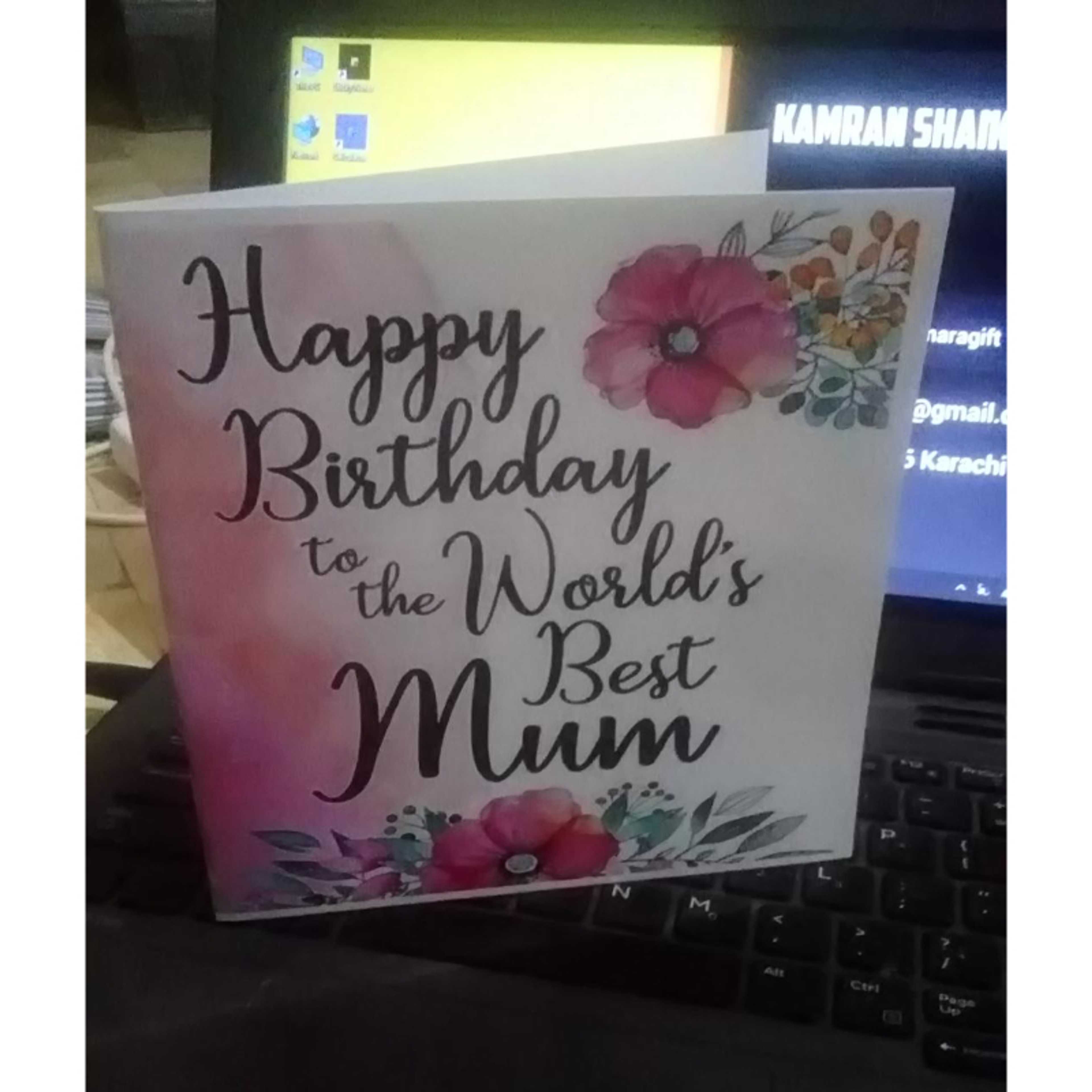 Happy Birthdat to the World's Best MUM /  Greeting Card