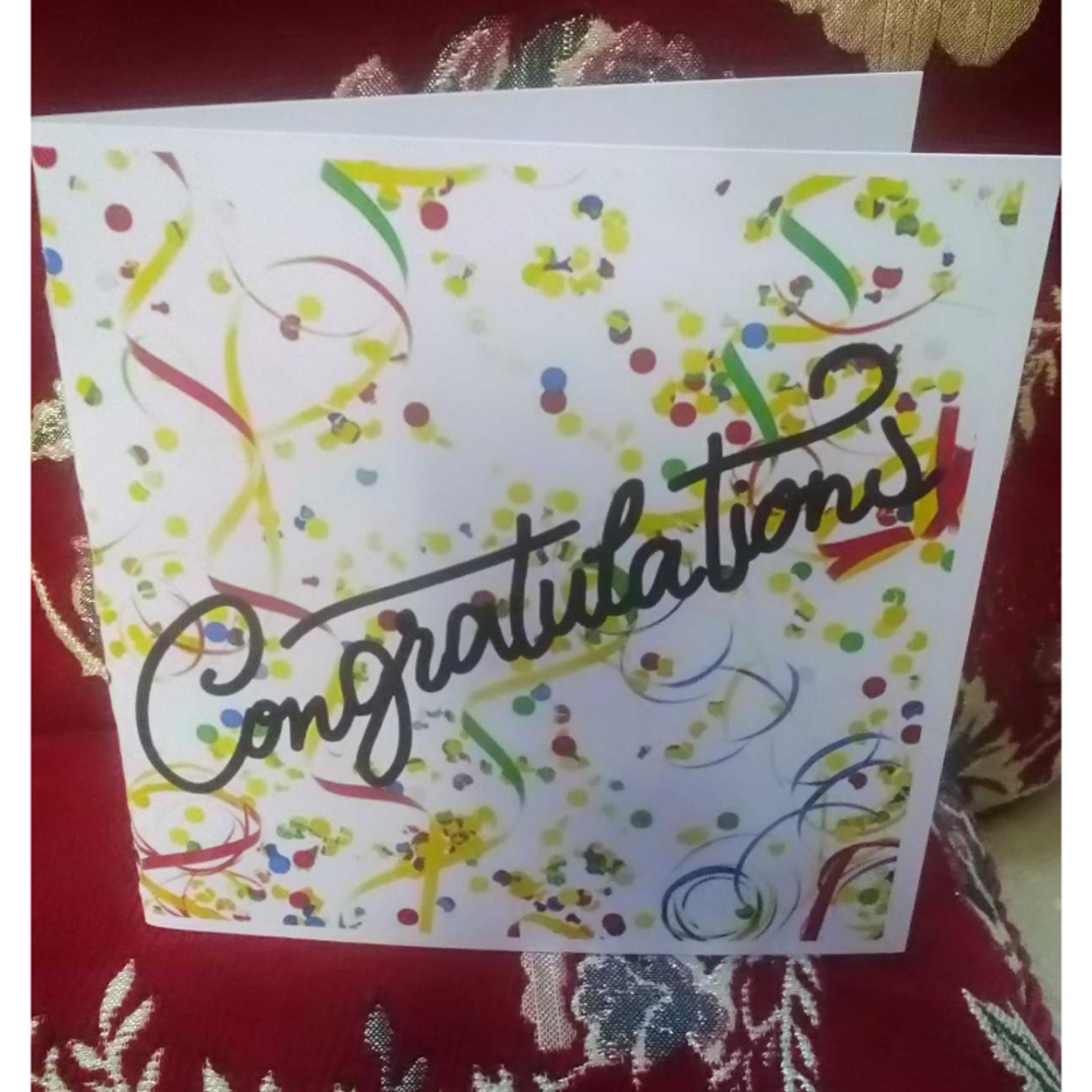 Congratulations/ Greeting Card.