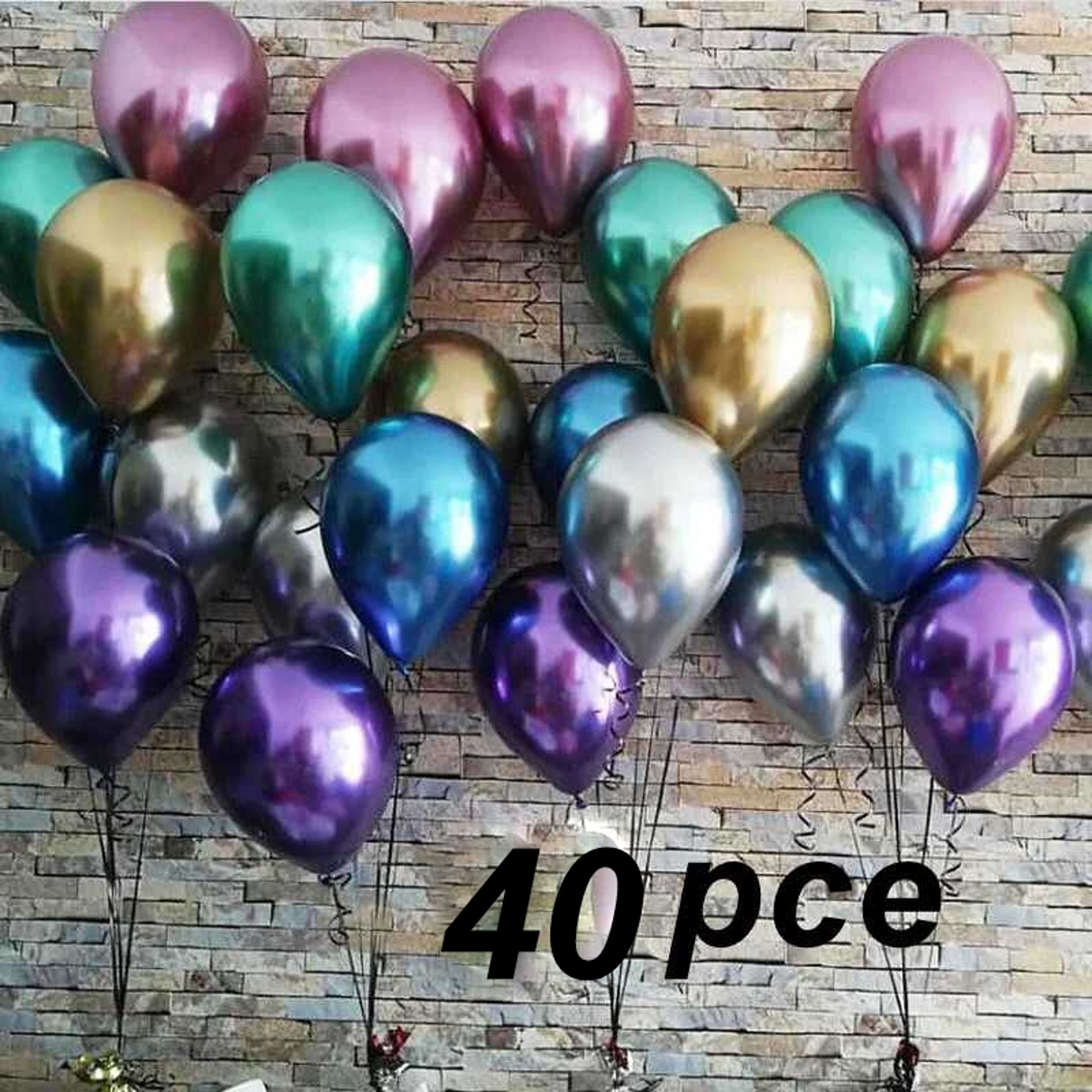 Metallic balloons size 16 inche,  multi color.high quality latex balloons ( pack off 10 )