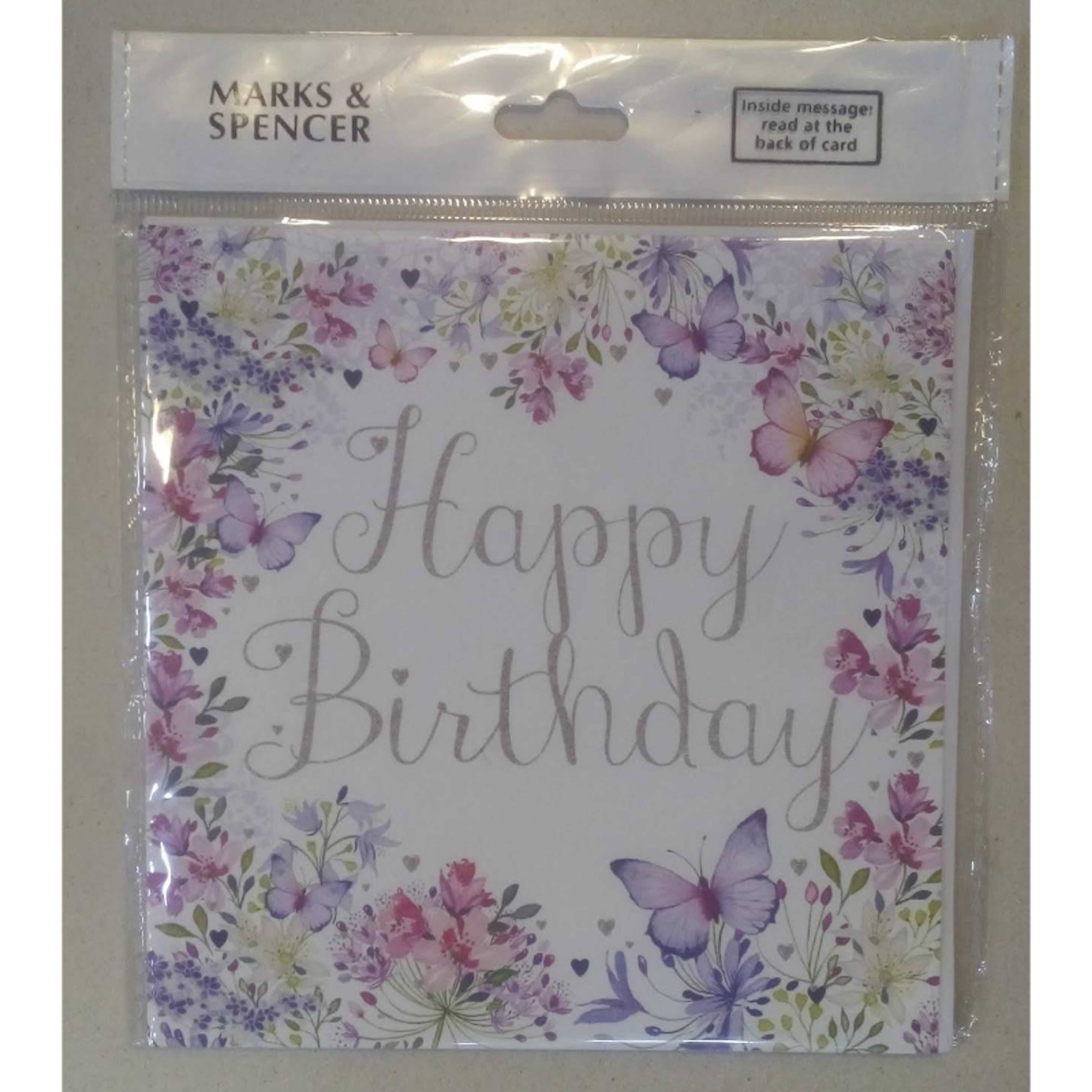 happy Birthday Greeting Card, with envolap. High Quality marks & spencer card