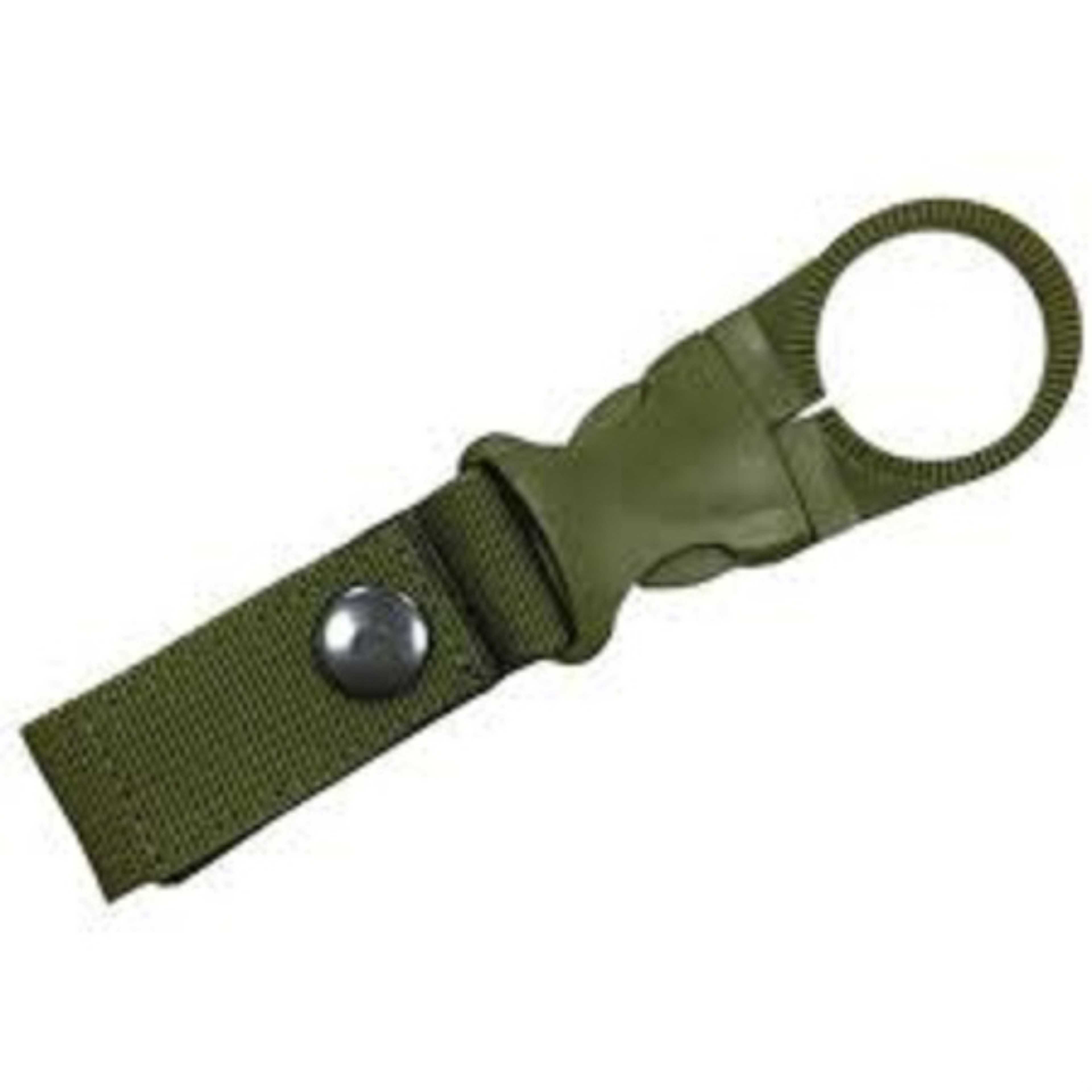 Water bottle holder, nylon buckle hook for outdoor use - 1pc Green
