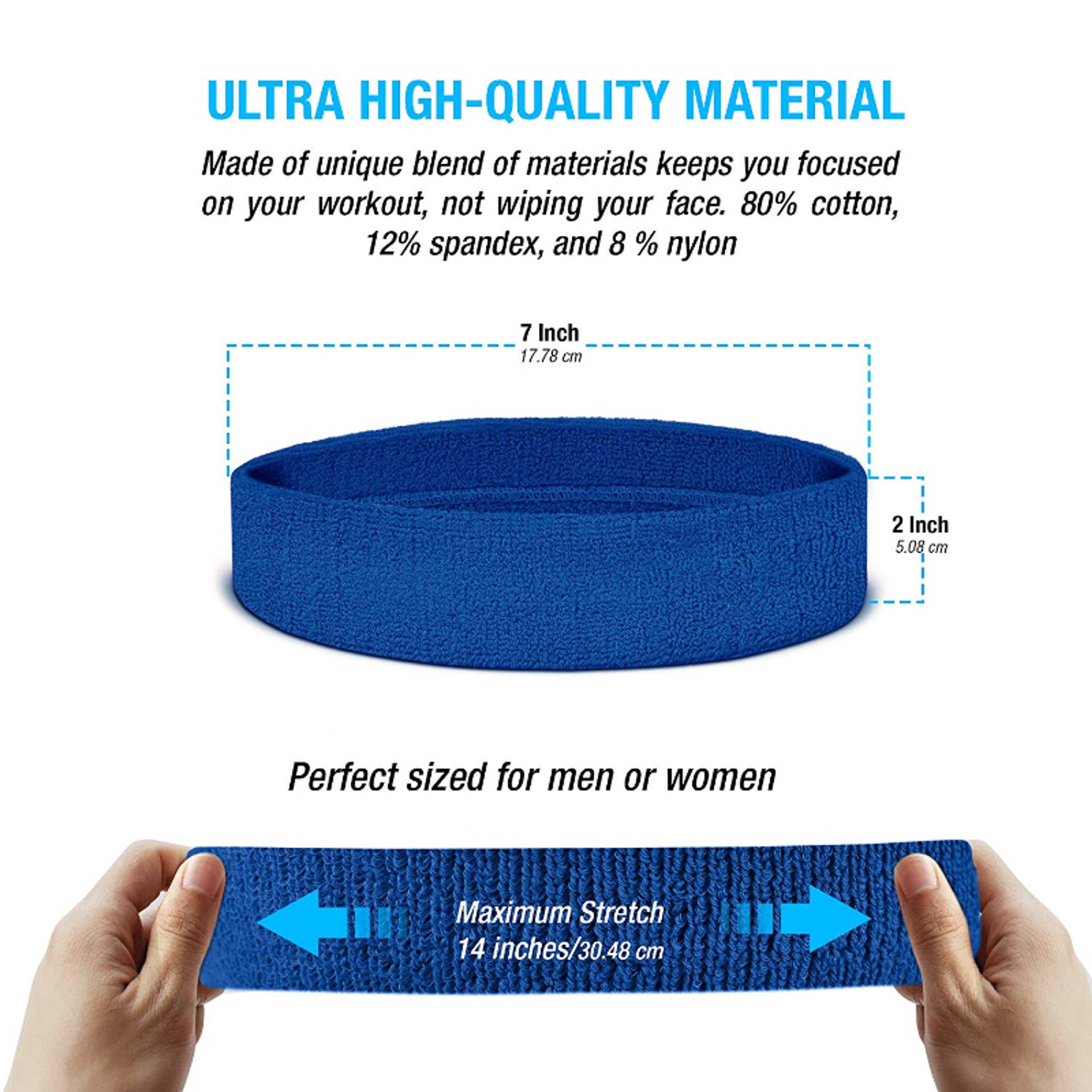 Best Quality,1 Piece band , Sports Headband for Athletic Men and Women – Blue