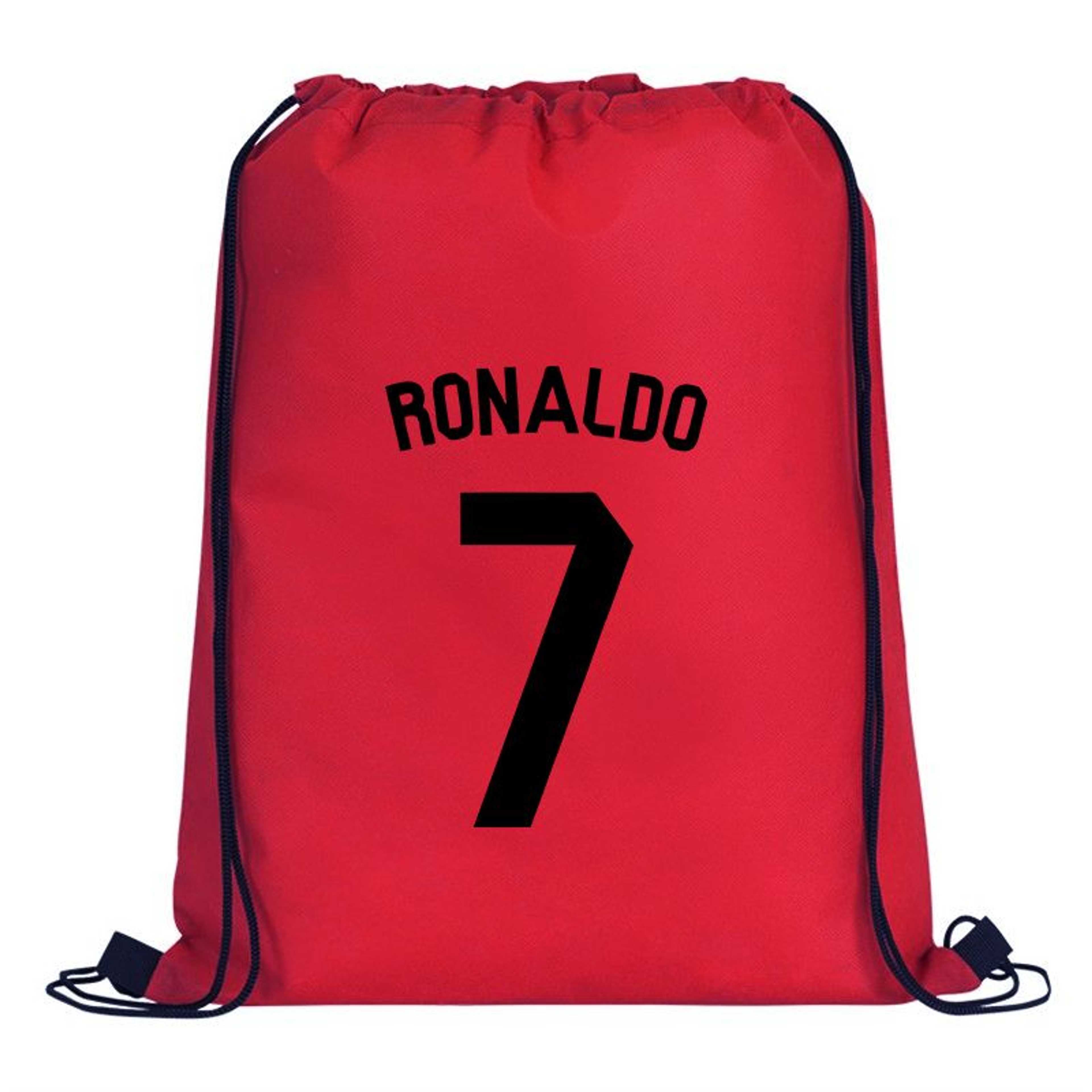 Red Ronaldo Drawstring Bag