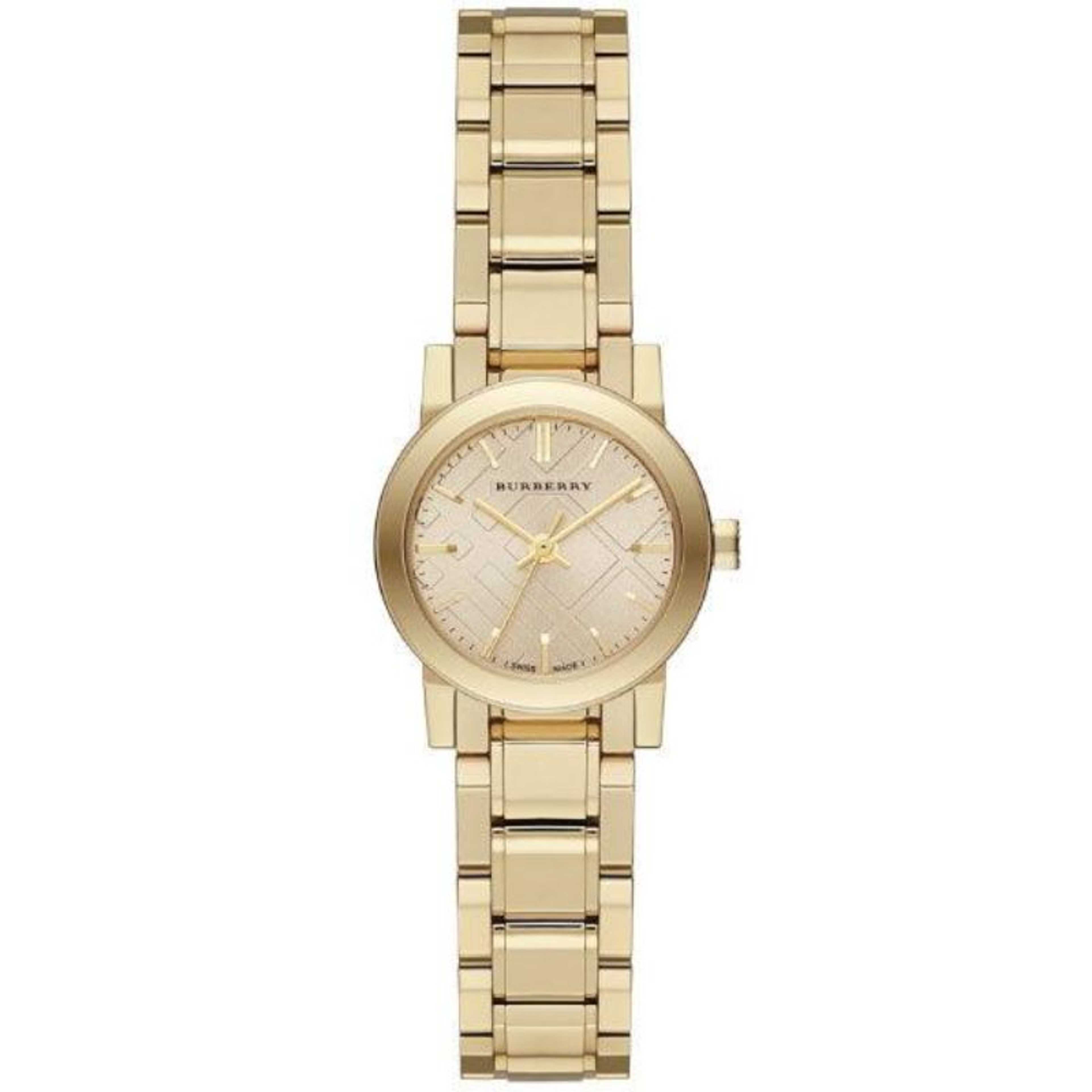 Burberry The City Champagne Dial Gold Tone Stainless Steel Ladies Watch - BU9227