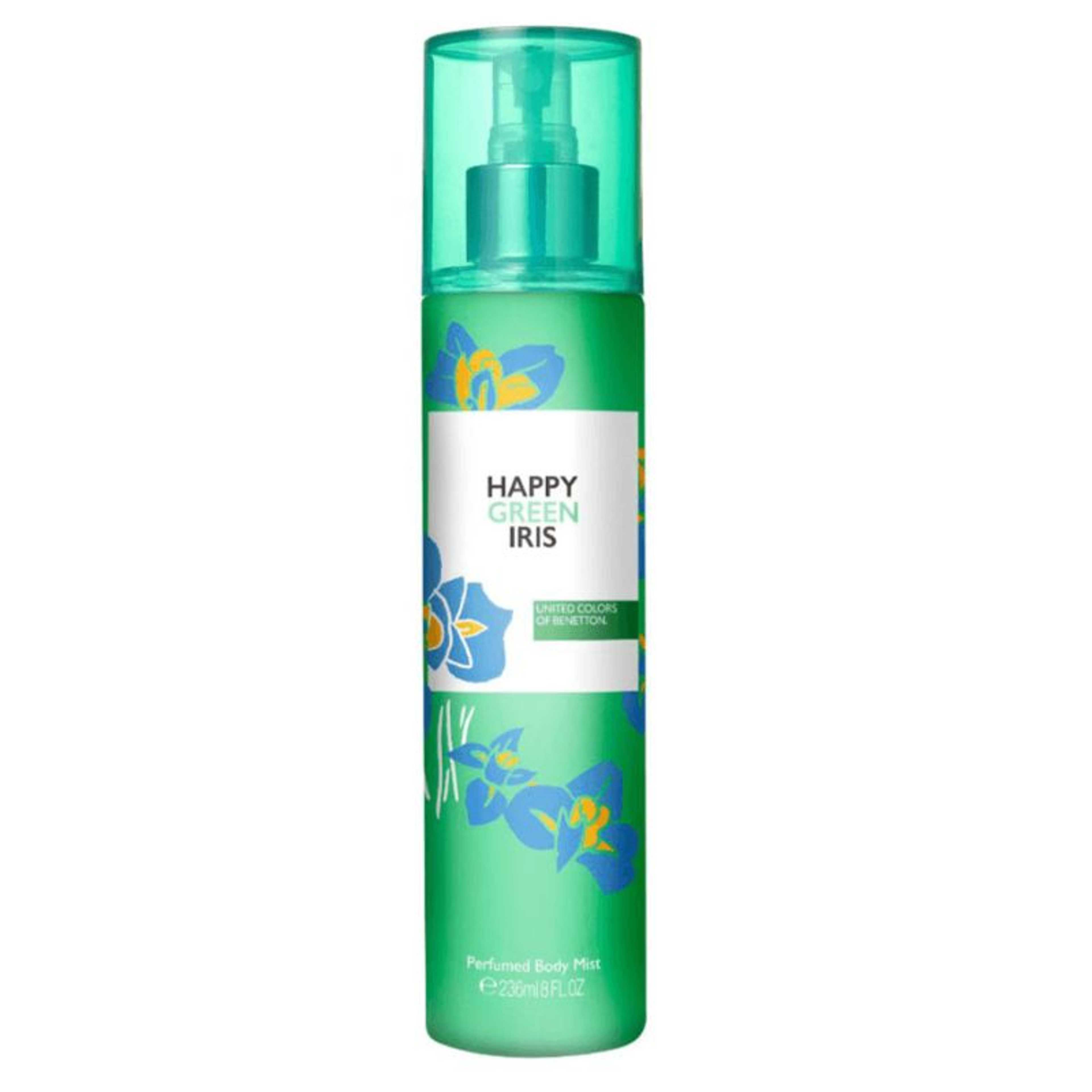 Benetton Body Mist Happy Green Iris - 236ml