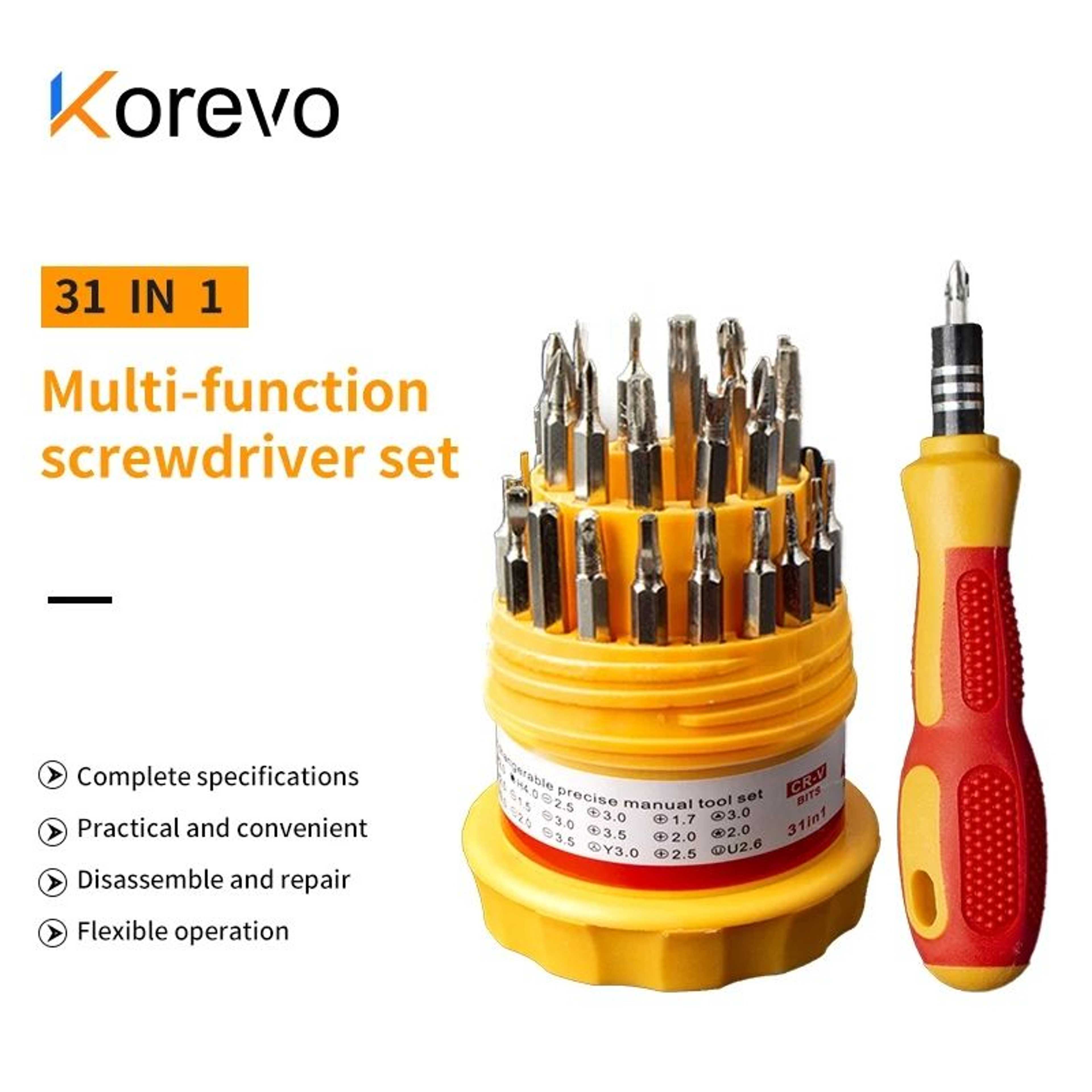31 in 1 Multifunctional Batch of Head Screwdriver Small Set Best for Opening Laptops and other Electronic Devices