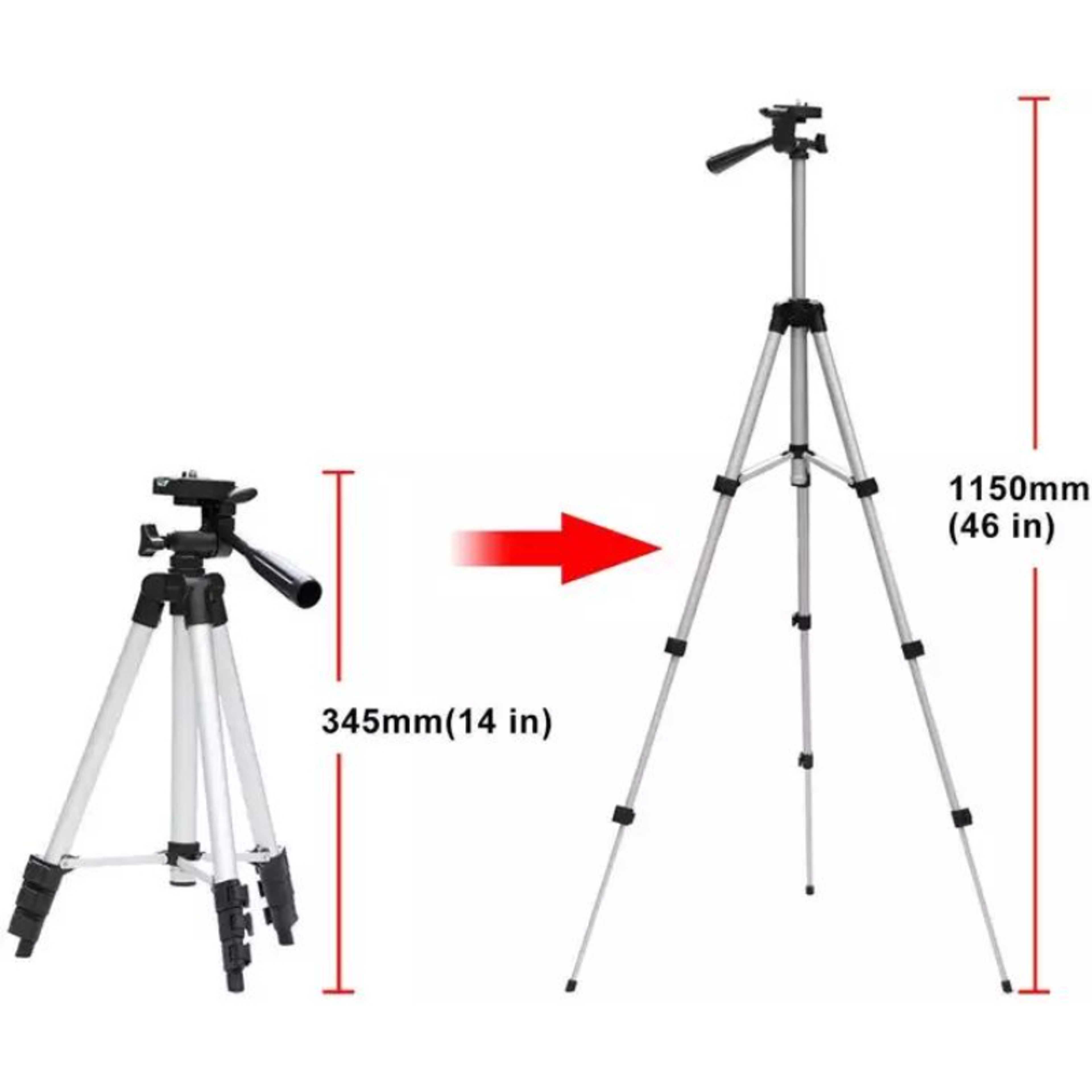 Tripod Stand 3110 Compatible for Smartphones & Cameras Stands Camera stand Tripods Mobile Phone Stands tiktok stand ring light stand - Product Main Image