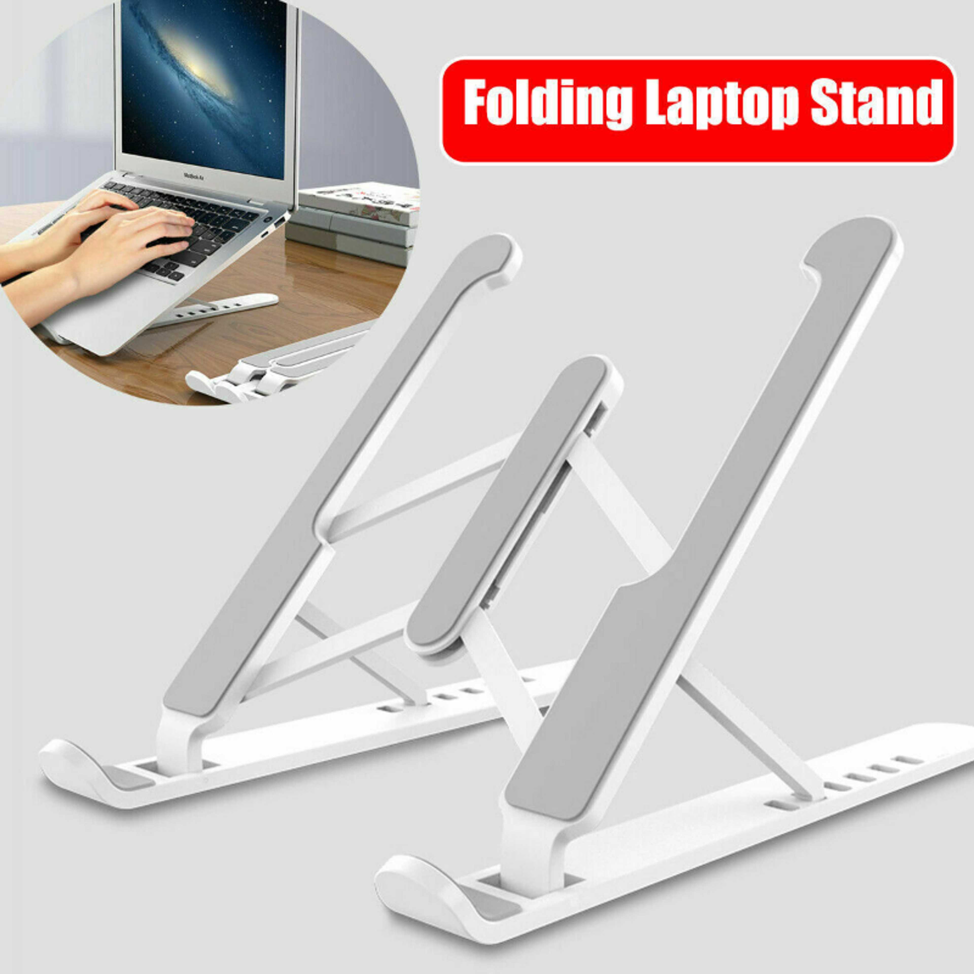 Portable Adjustable Notebook Tablet Holder Laptop Stand Foldable Computer Desk