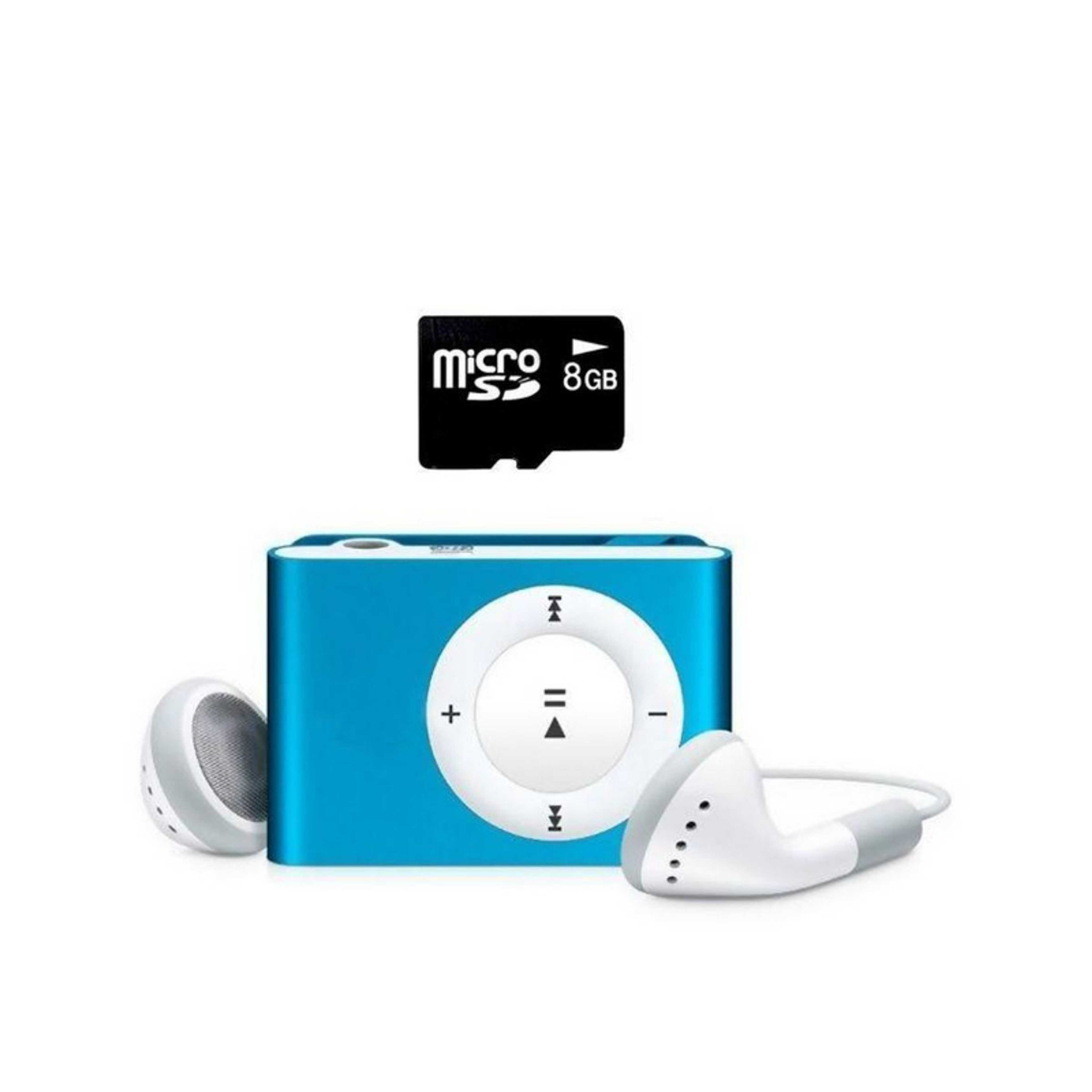 Miniclip Mp3 Player With 8GB MicroSD And Handfree - Blue - Product Main Image