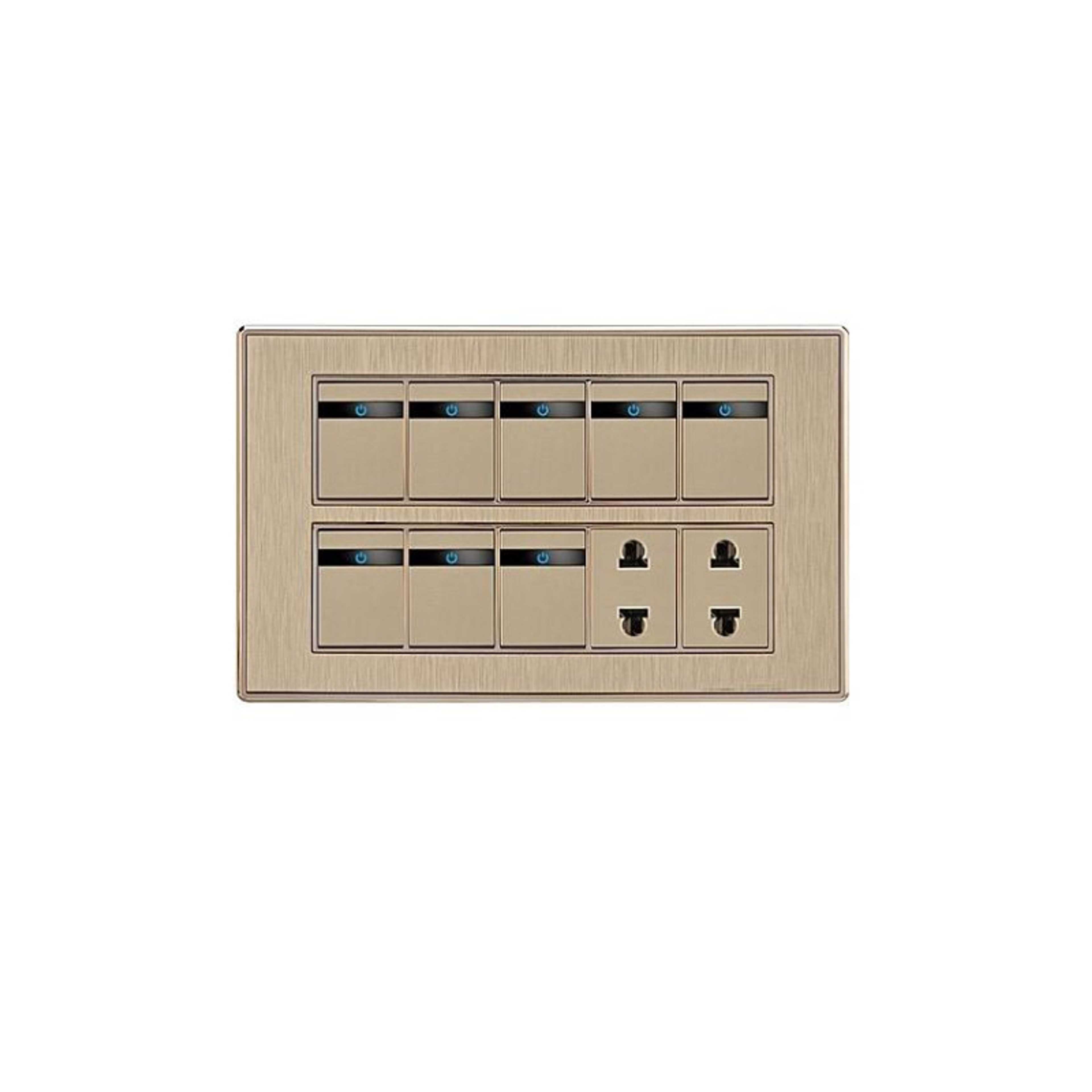 China Fitting Switch & Sockets (8 Buttons and 2 Socket)