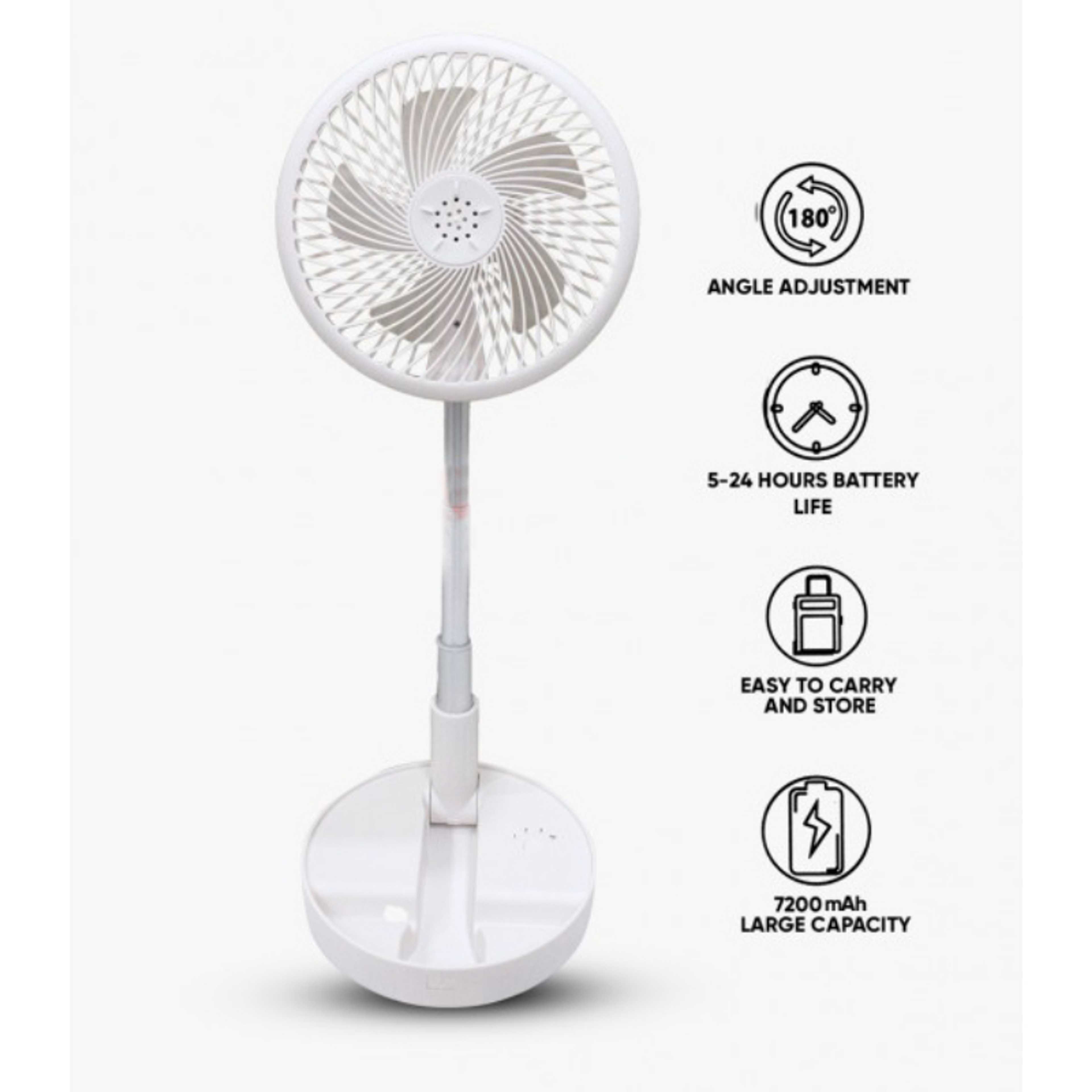 Sogo JPN-523 Rechargeable Fan | Powerful Motor