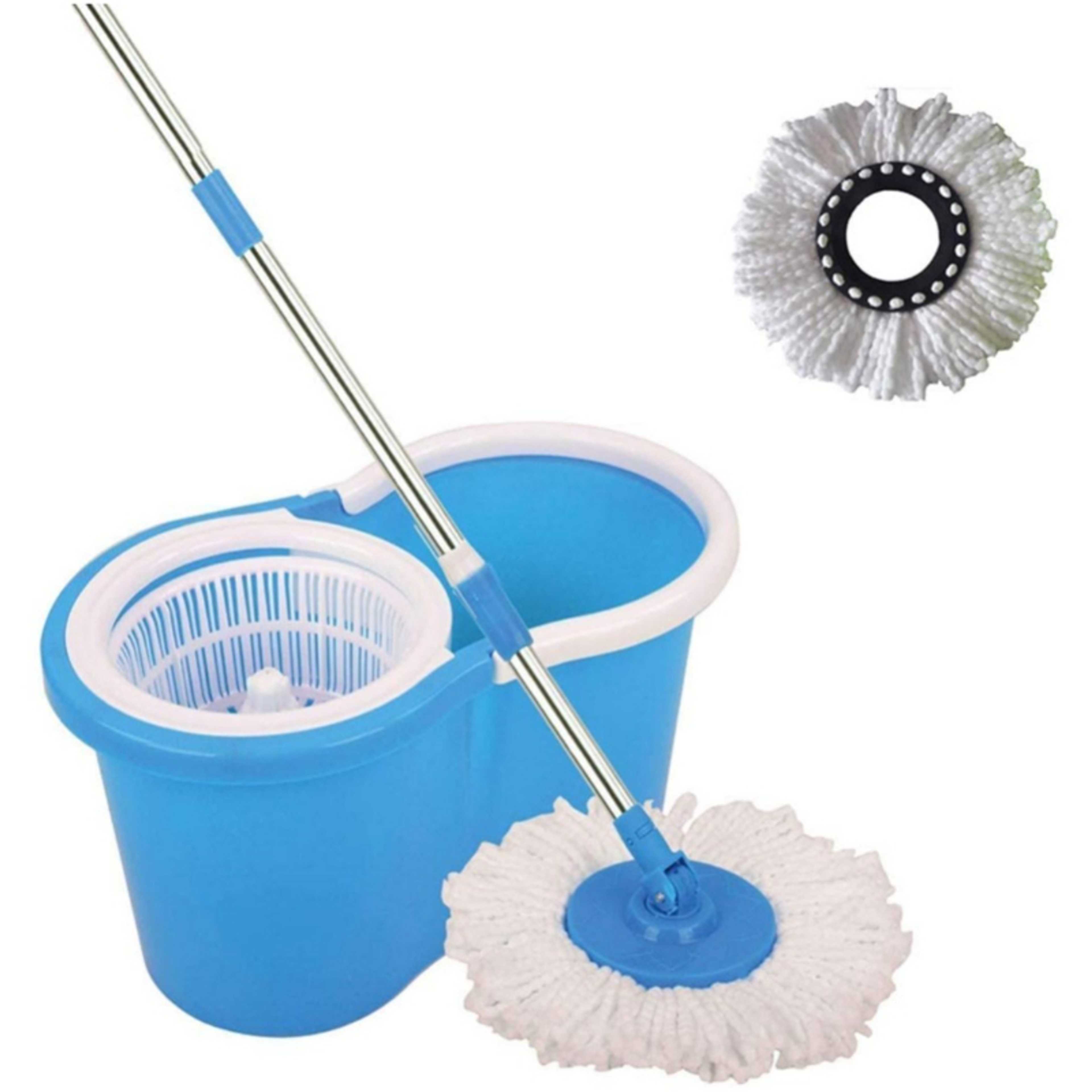 Spin Mop - Easy Spin Magic Mop Set - 360 Degree Microfiber Mop Head Home Clean Tools Microfiber