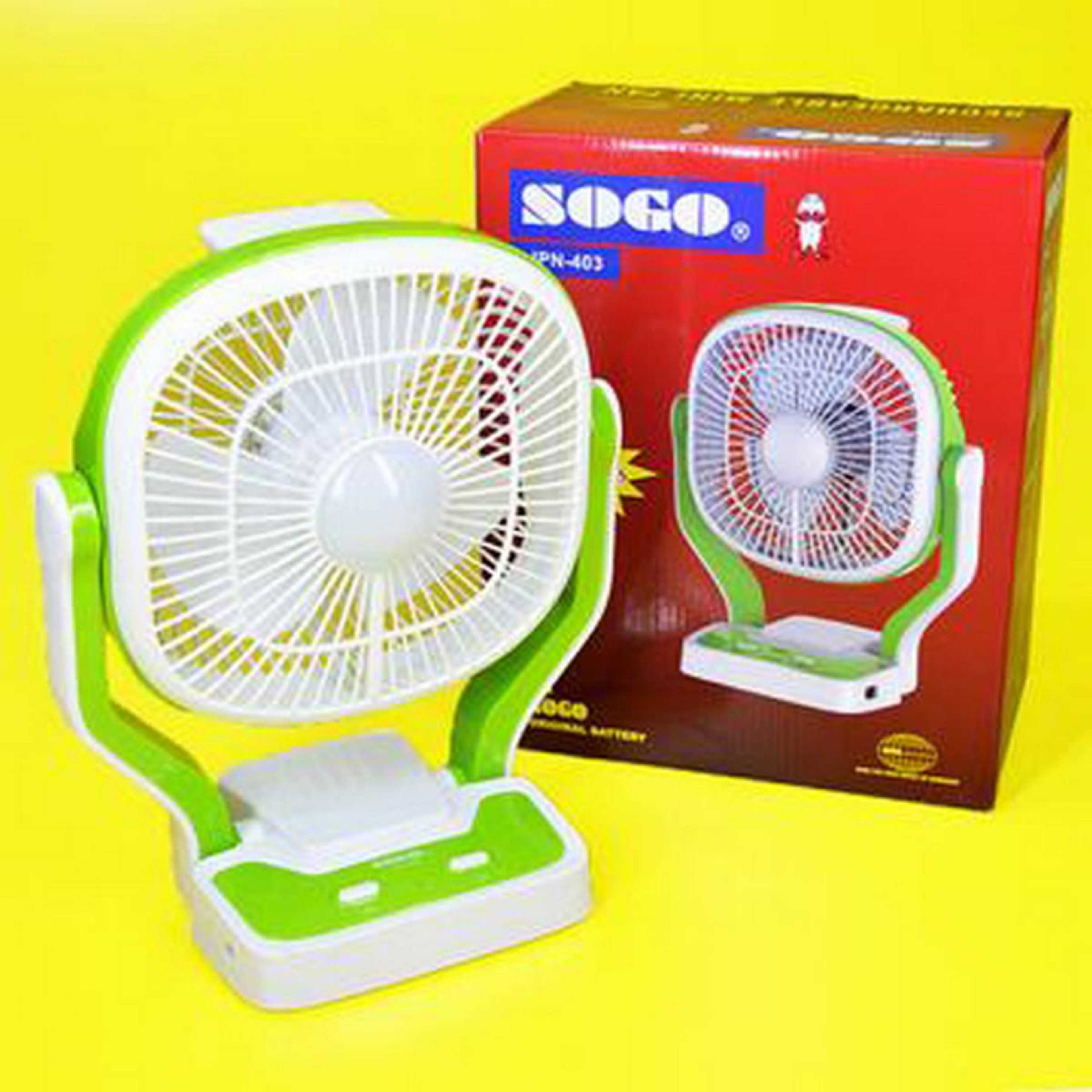 Sogo JPN-403 Rechargeable Fan portable