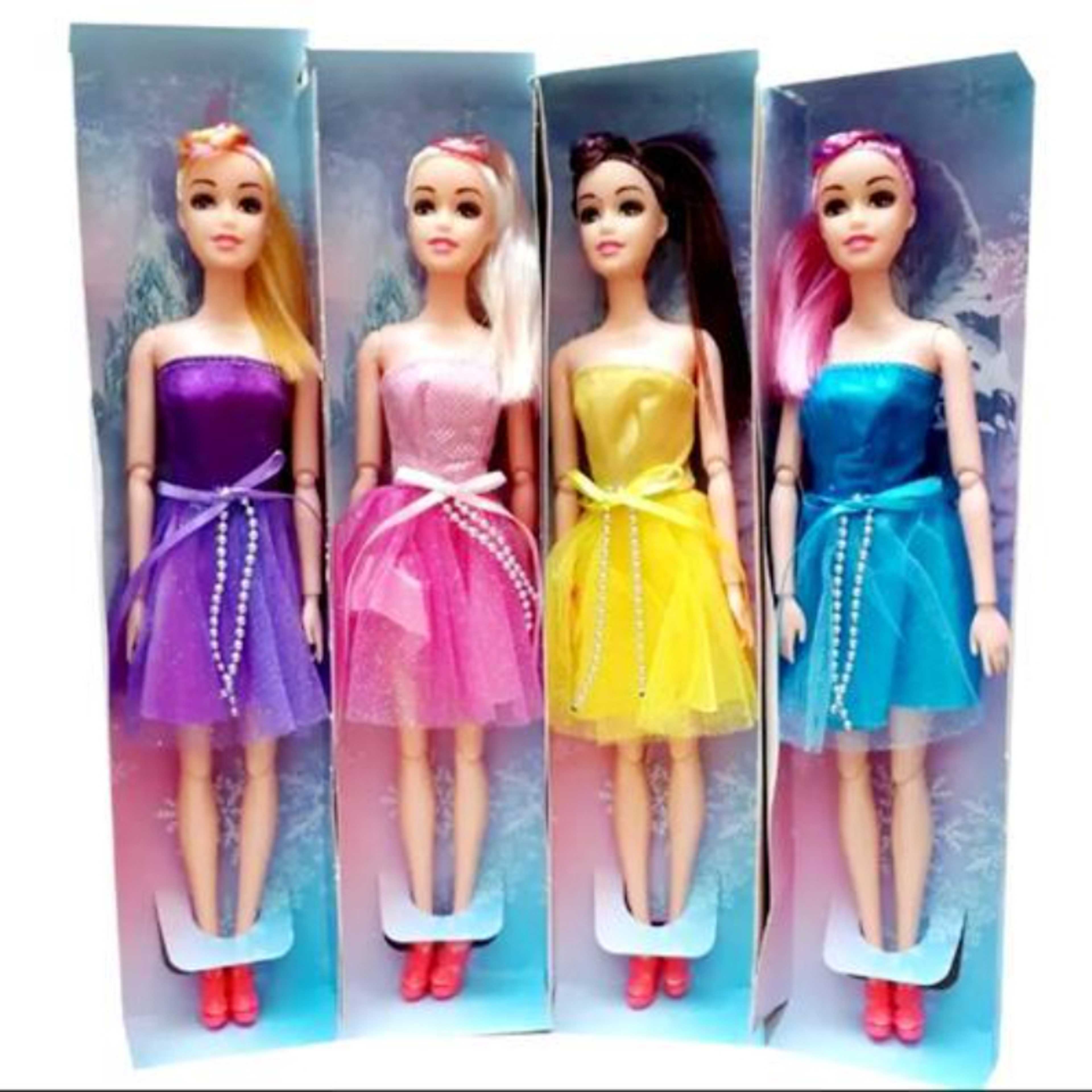 Beautiful 11 inch Bendable Doll with Elbow and Knees Bending MultiColor