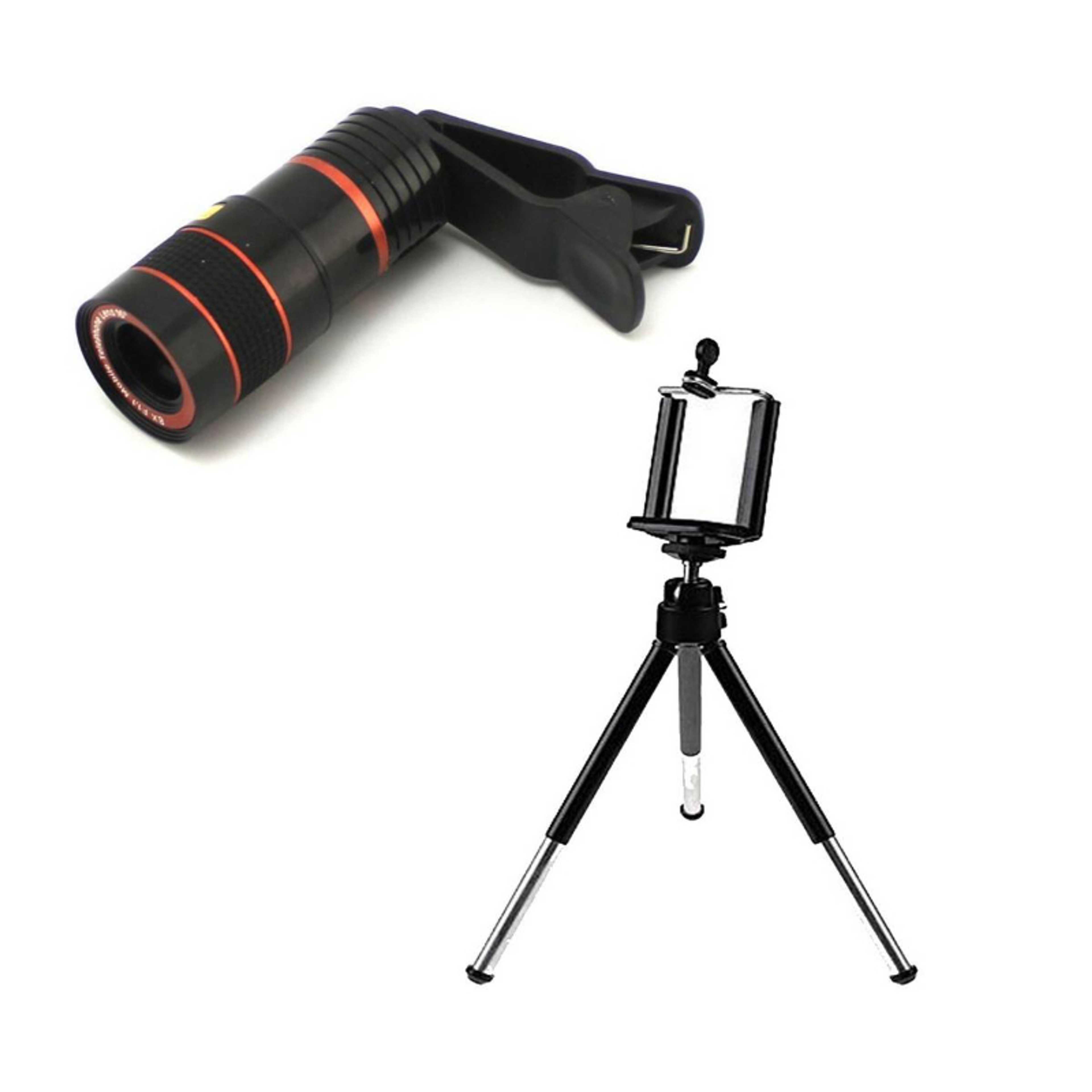 Pack of 2 - 8X Zoom Mobile Camera Lens With Tripod Stand - Product Main Image