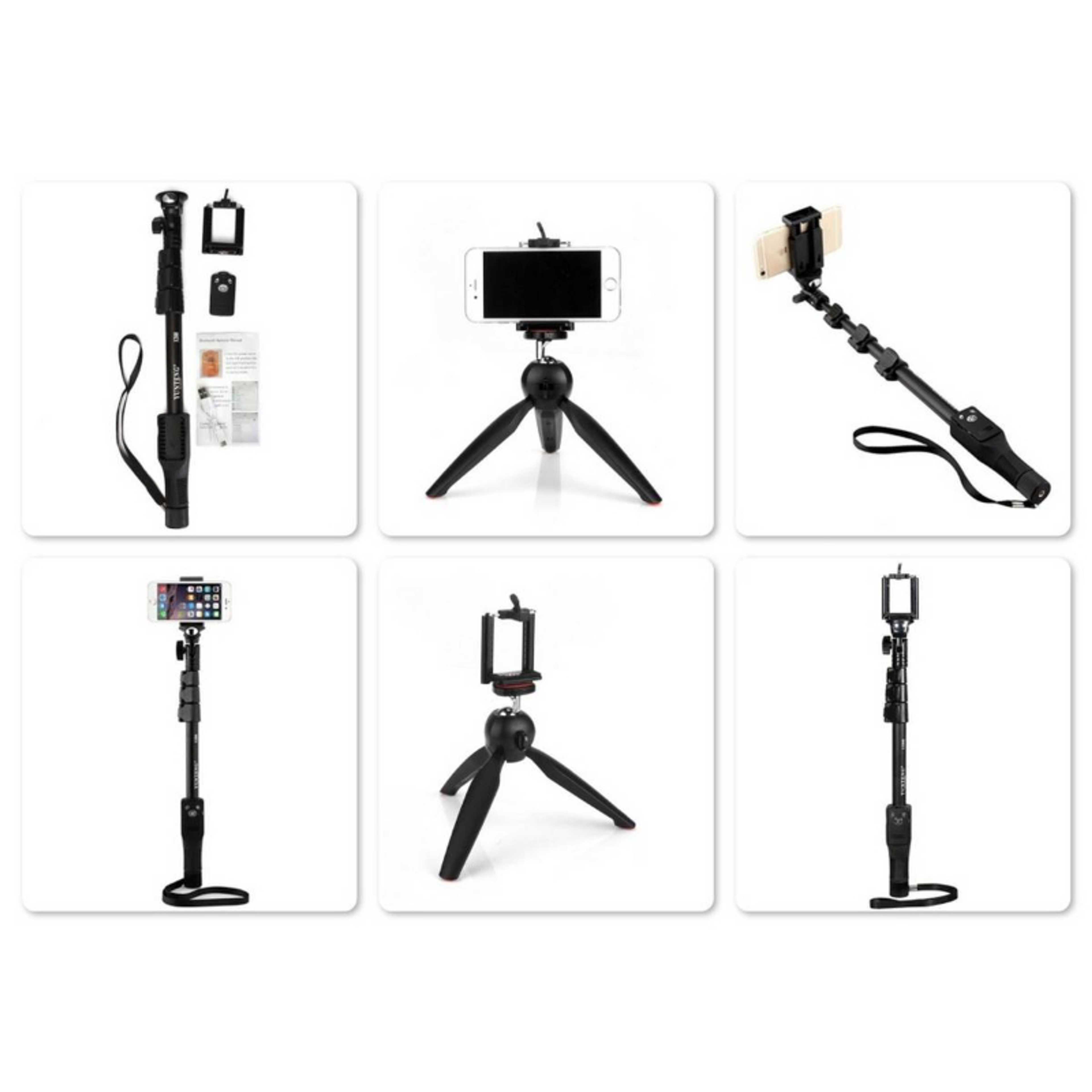 Pack Of Yt-1288 Professional Selfie Stick With Tripod Stand - Black