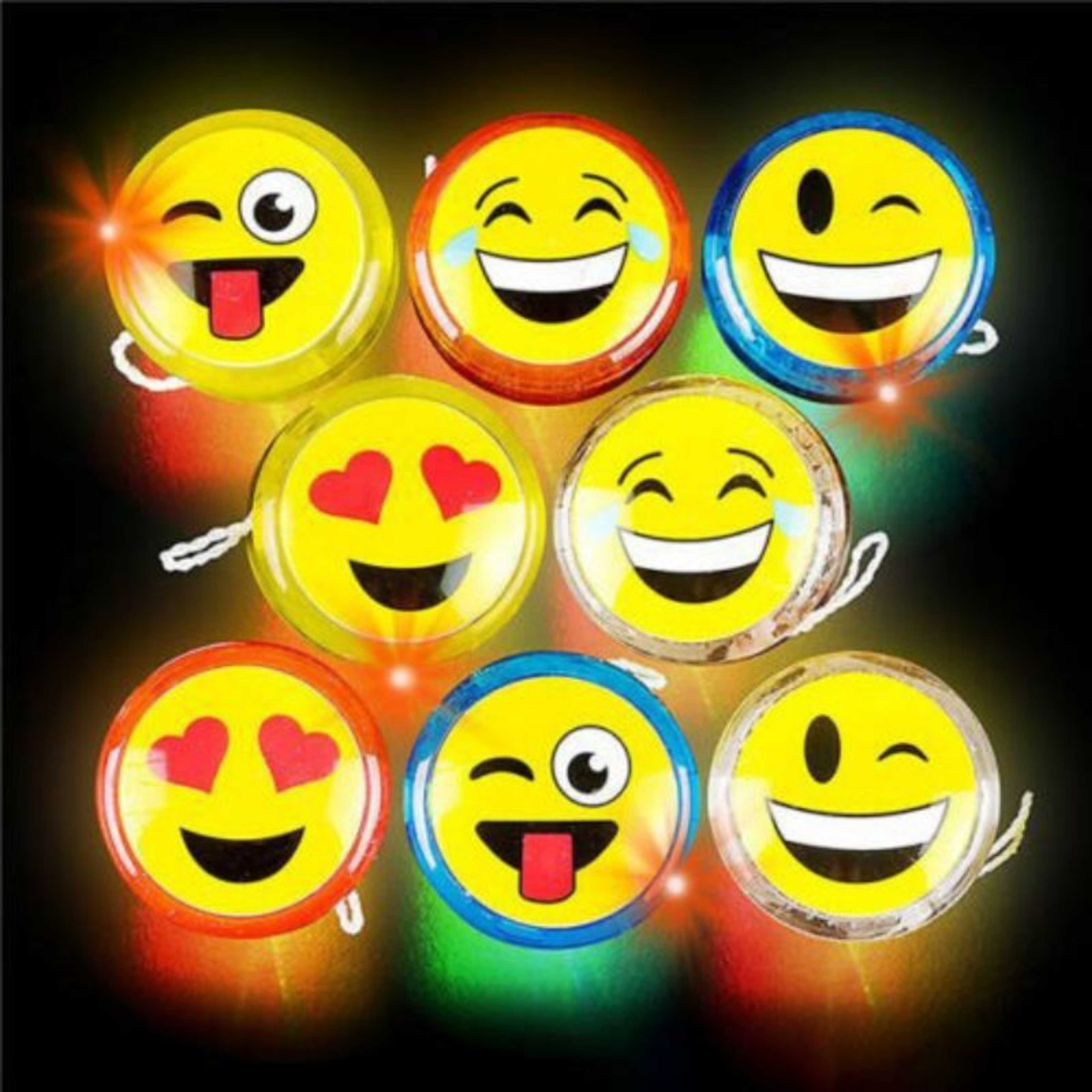 Assorted Emoji LED Light-Up Flashing Yo-yo - 1 Piece