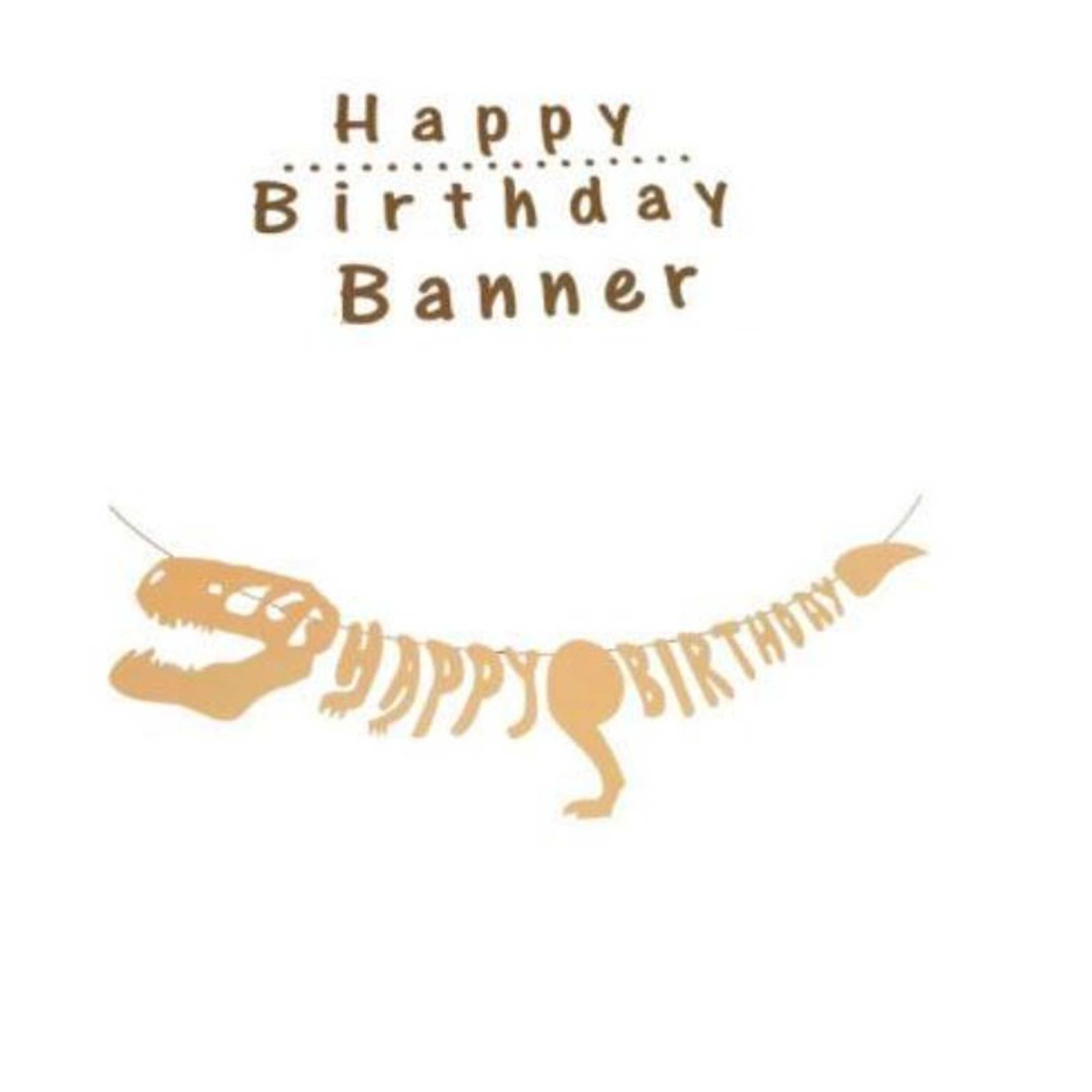 Dinosaur Birthday Party Decoration Banner - Product Main Image