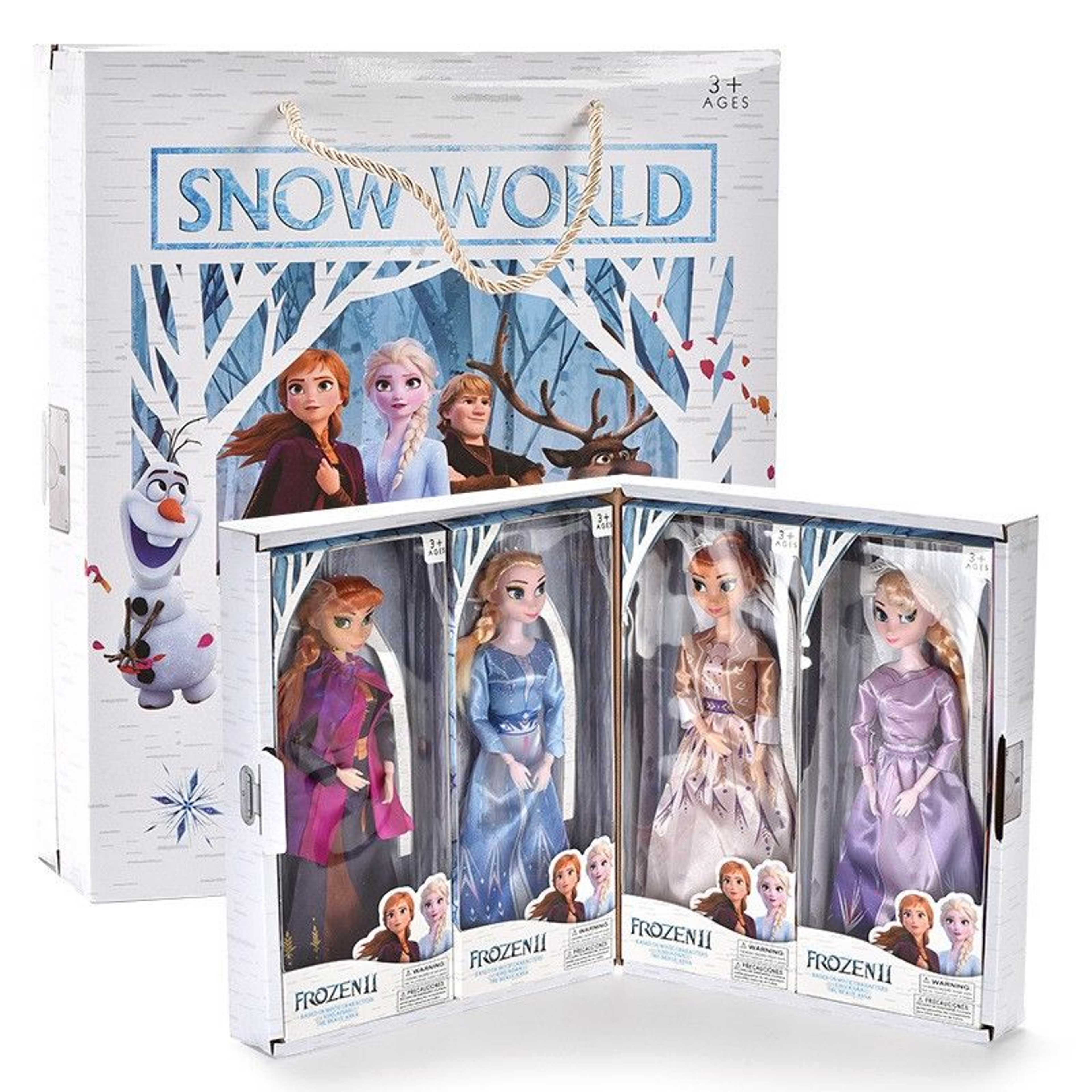 4 Pcs Set Frozen 2 Princess Anna Elsa  Dolls - 30cm, Anna and Elsa Dolls Set