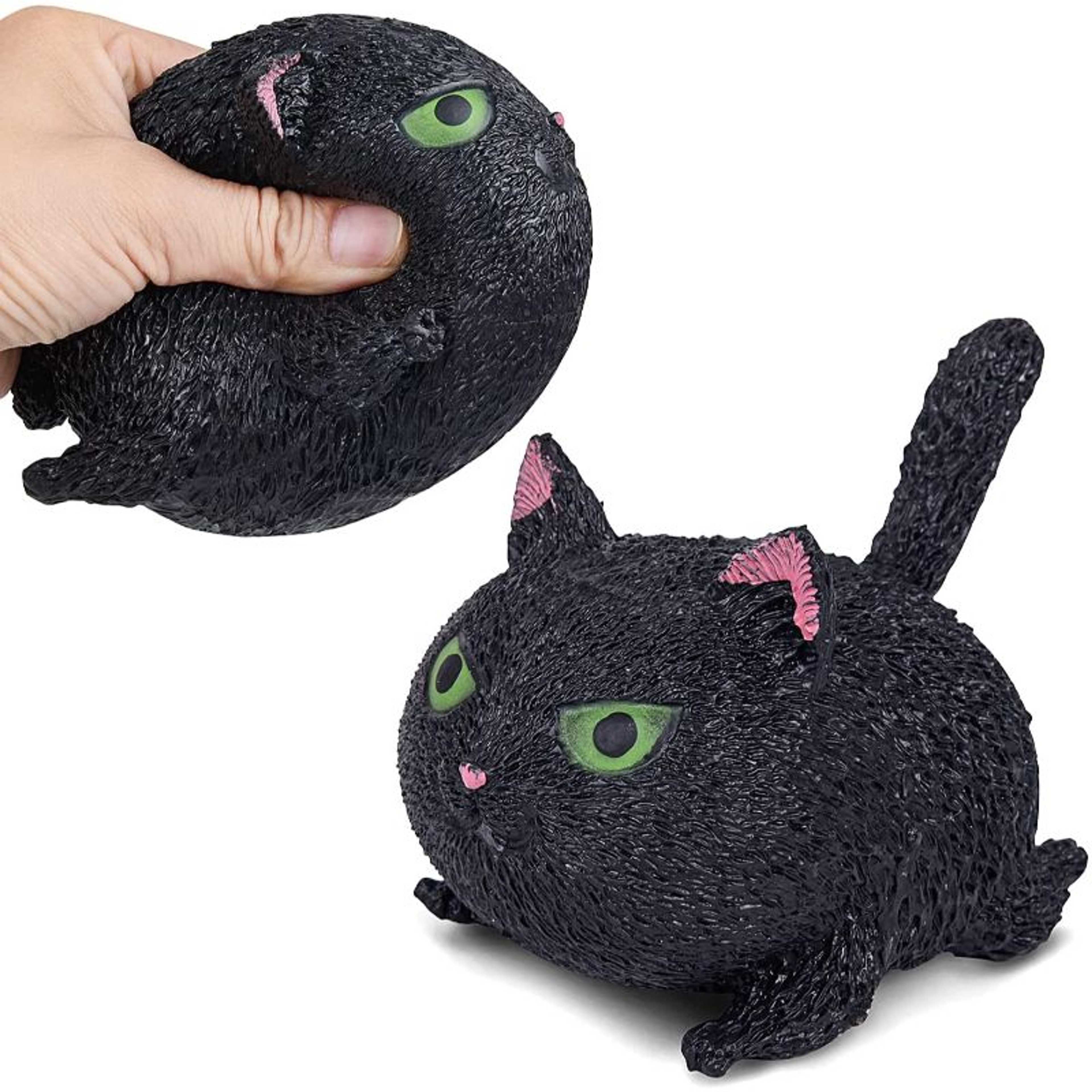 Random Color Angry Cat Squishy Toy, Soft Rubber Anti-Anxiety Toy, Squishy Puffer Toys, Slime Squishy Toys, Angry Cat Stress Relief Toy
