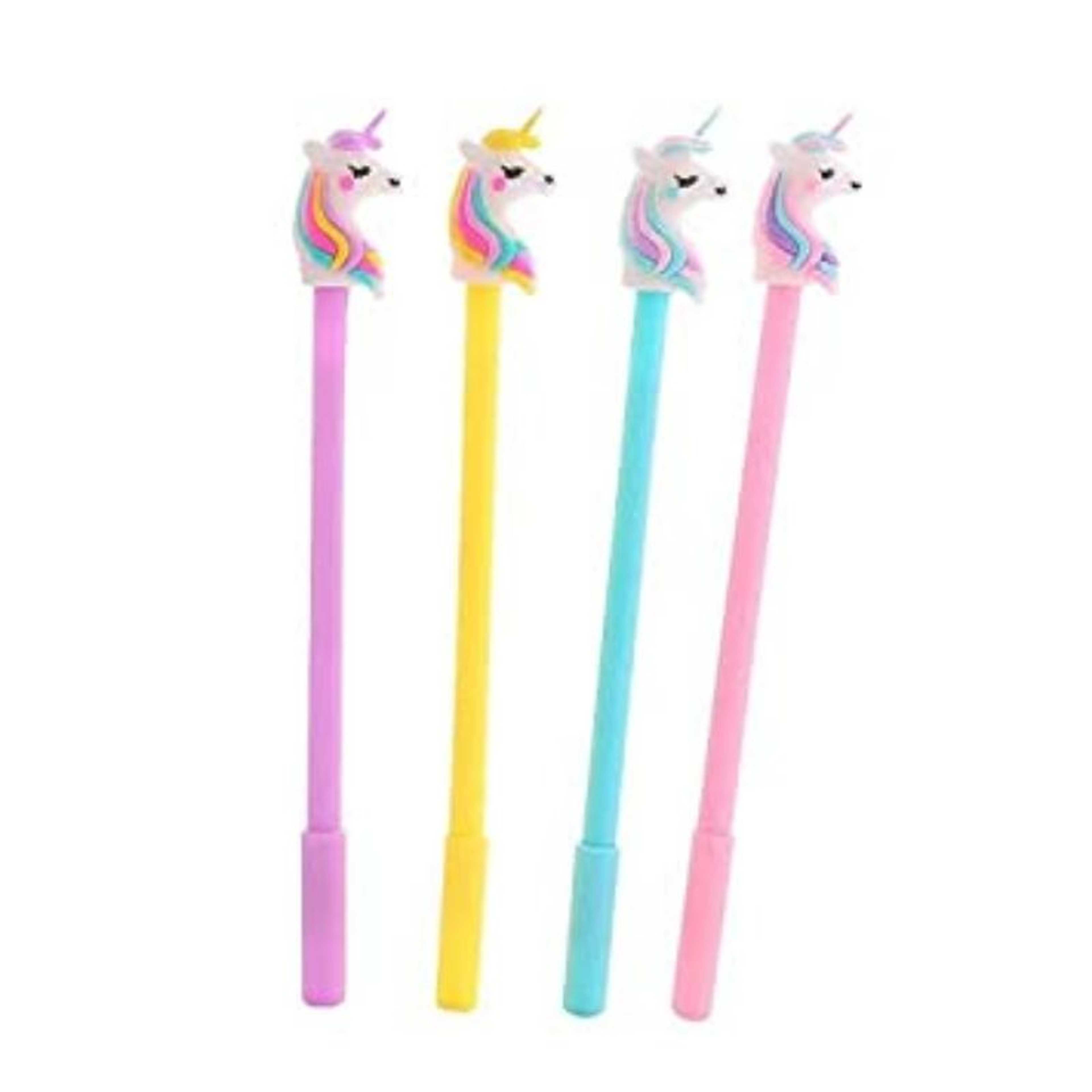 Pack of 4 - Random Color Unicorn Gel Pen For Kids