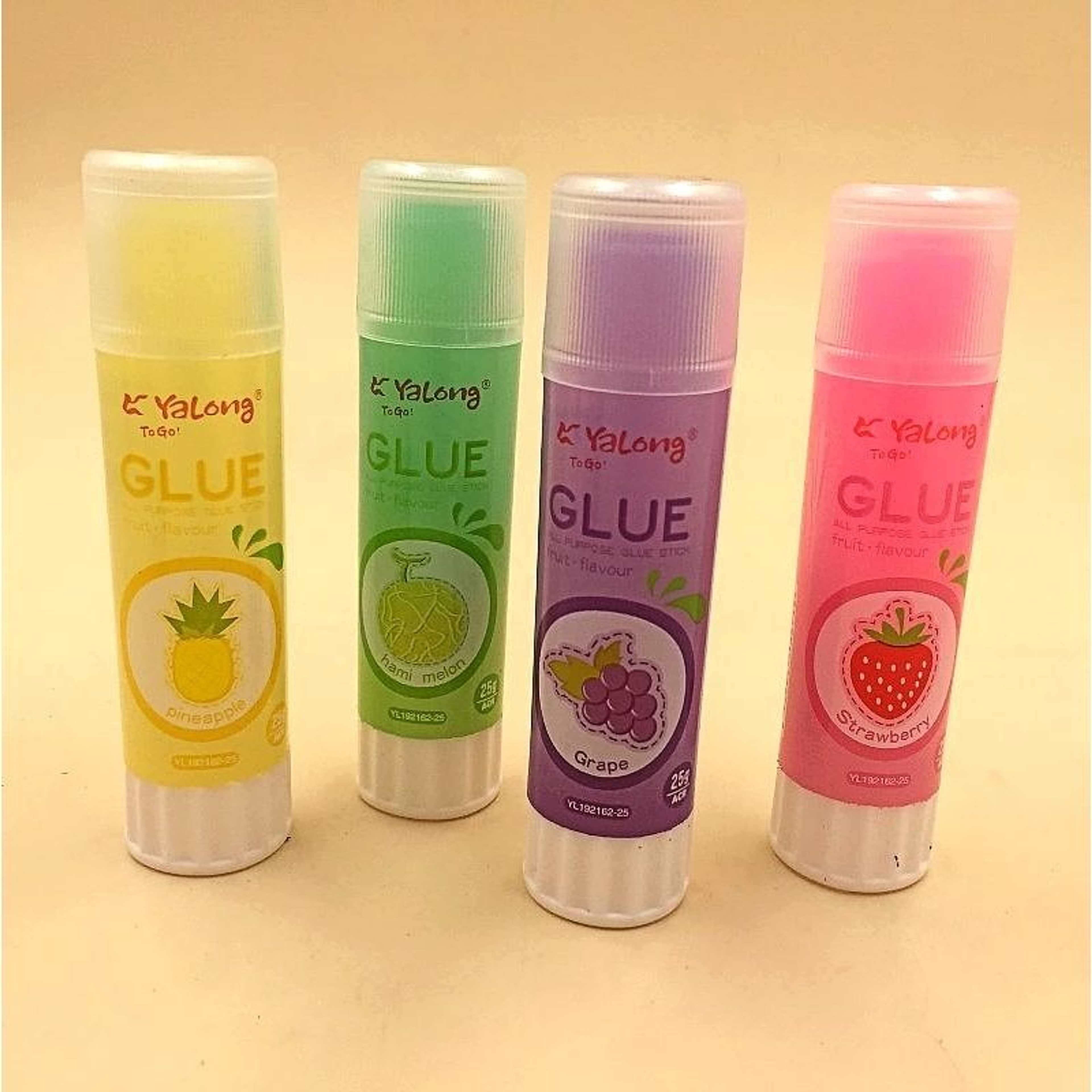 Pack of 4 - Fruit Flavors Glue Stick for Arts & Crafts Activities
