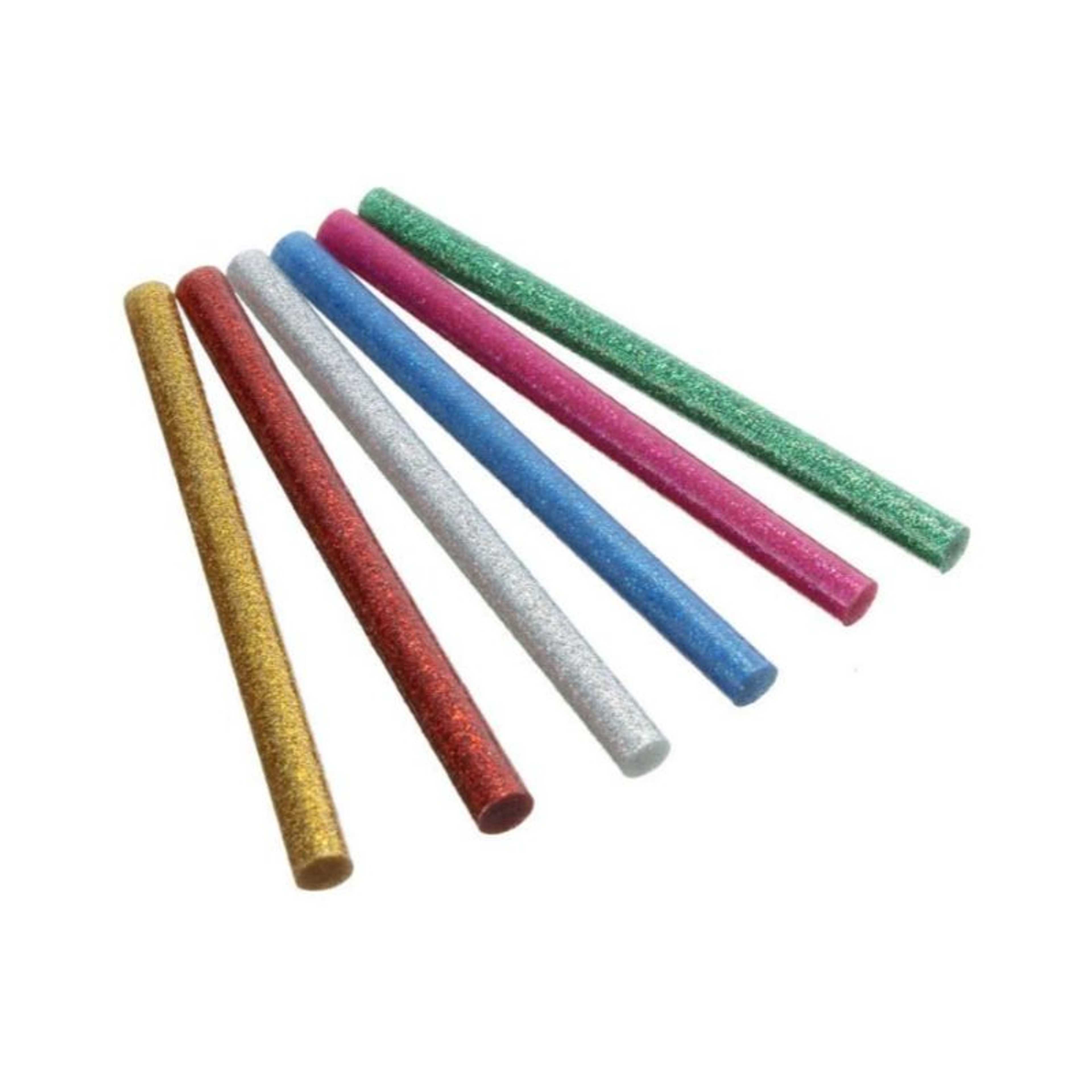Pack of 6 - Glitter Adhesive Glue Sticks for Hobby Crafting Woodworking