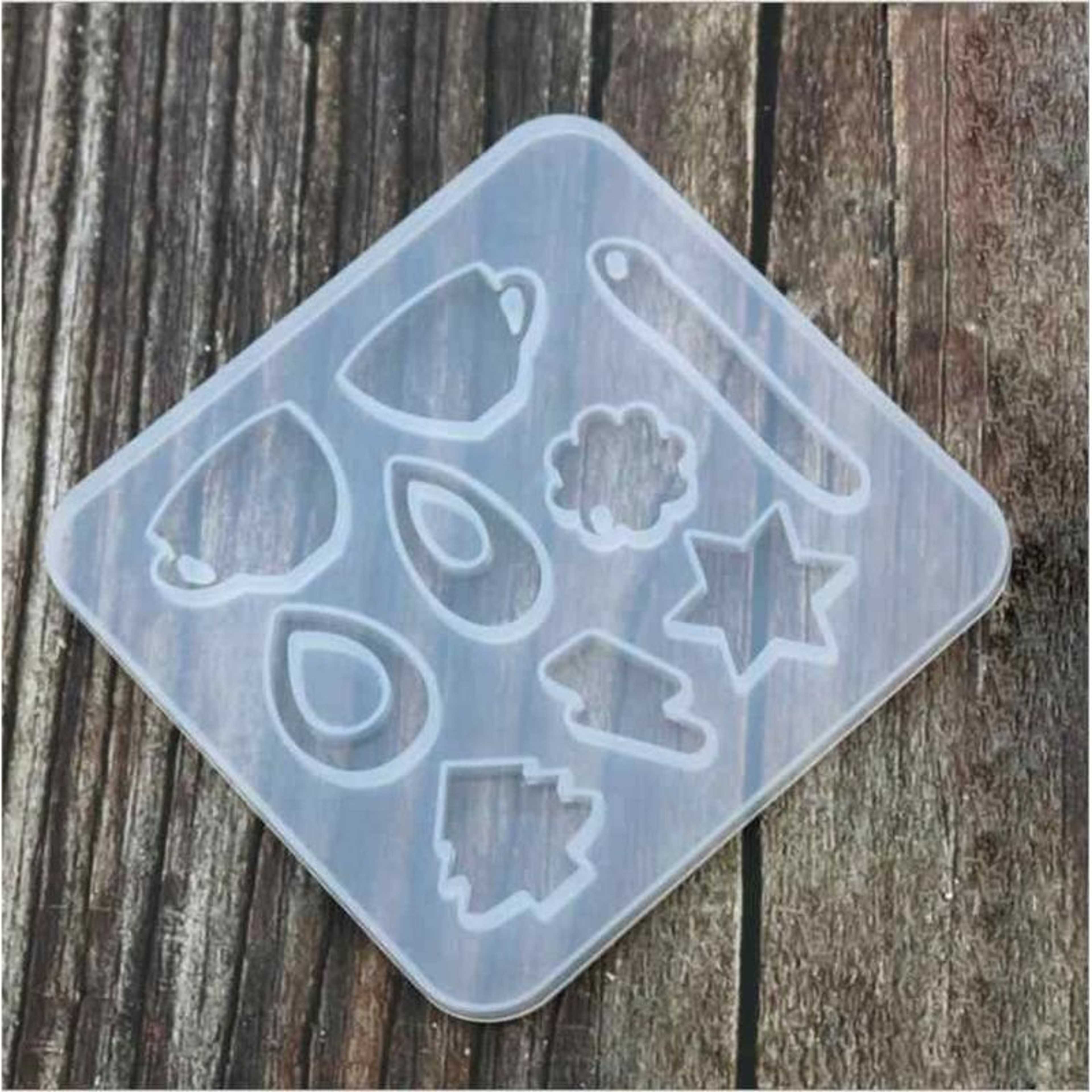 1 Pack 9 Case Different Shapes Silicone Jewelry Mold Epoxy Resin Mold, Earrings Making Mold, Resin Moulds Jewelry Resin Molds