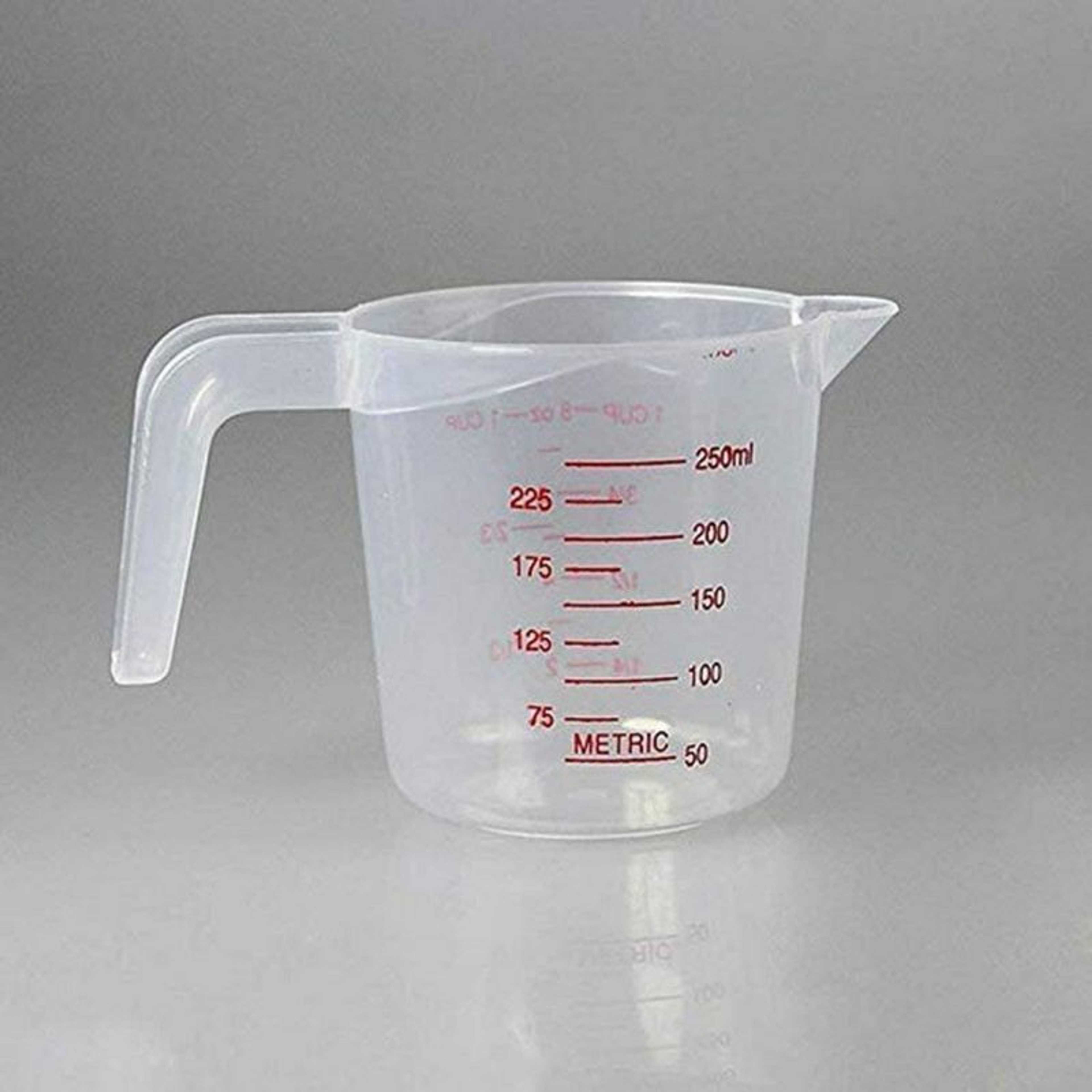 250ml Measuring Jug BPA-free Stackable Clear Heat-resistant Measuring Cup With Angled Grip and Spout For Dry Ingredients & Liquids