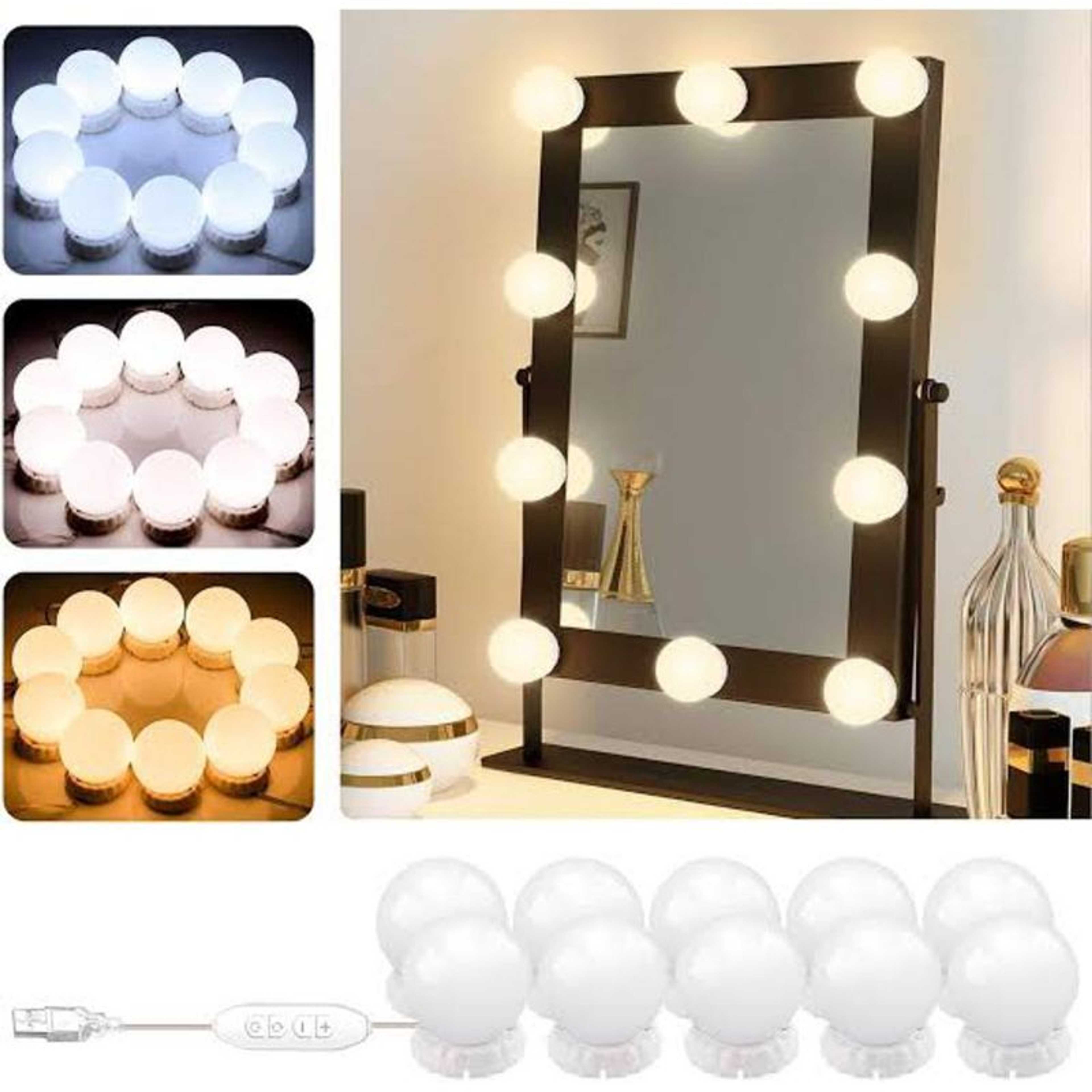 Vanity Lights Vanity Mirror Light LED Bulbs for Makeup Mirror Stand (10 Bulbs) - Product Main Image