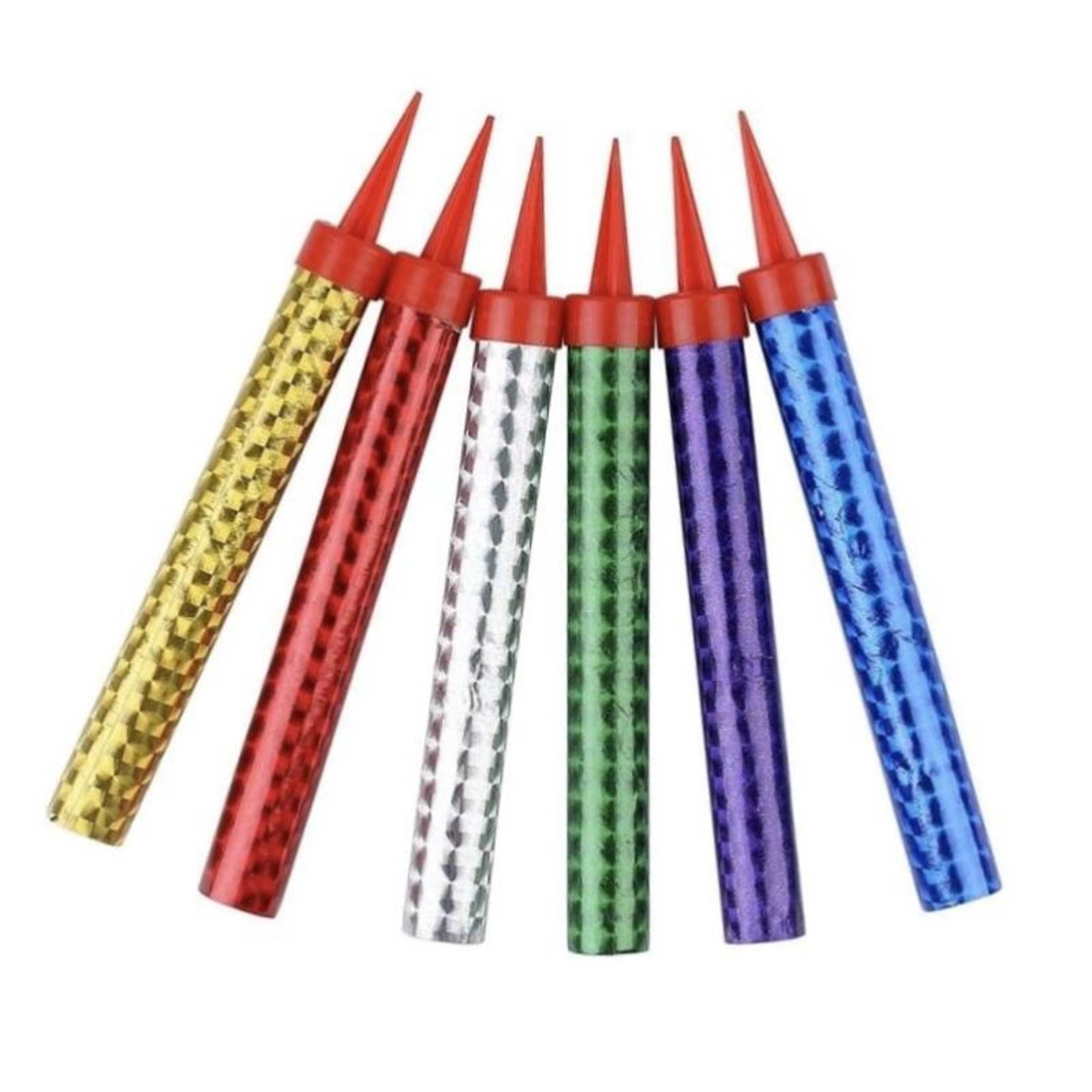 Birthday Sparkling Candles - Pack of 6 (Multi Color),-(K.S.) - Product Main Image