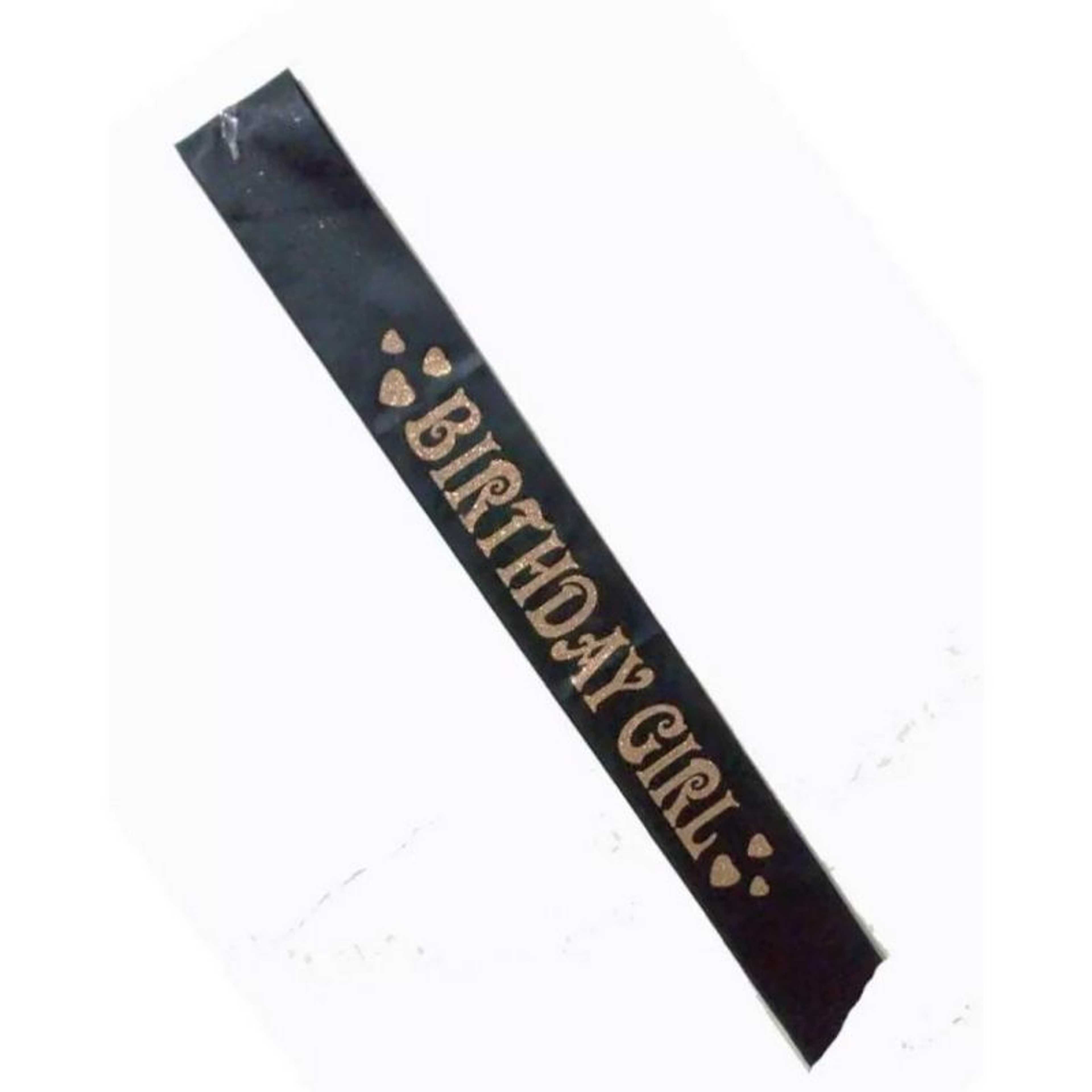Birthday Girl Sash (Red / Black / White / Pink / Golden Color) Happy Birthday Party Decoration,-(K.S.) - Product Main Image
