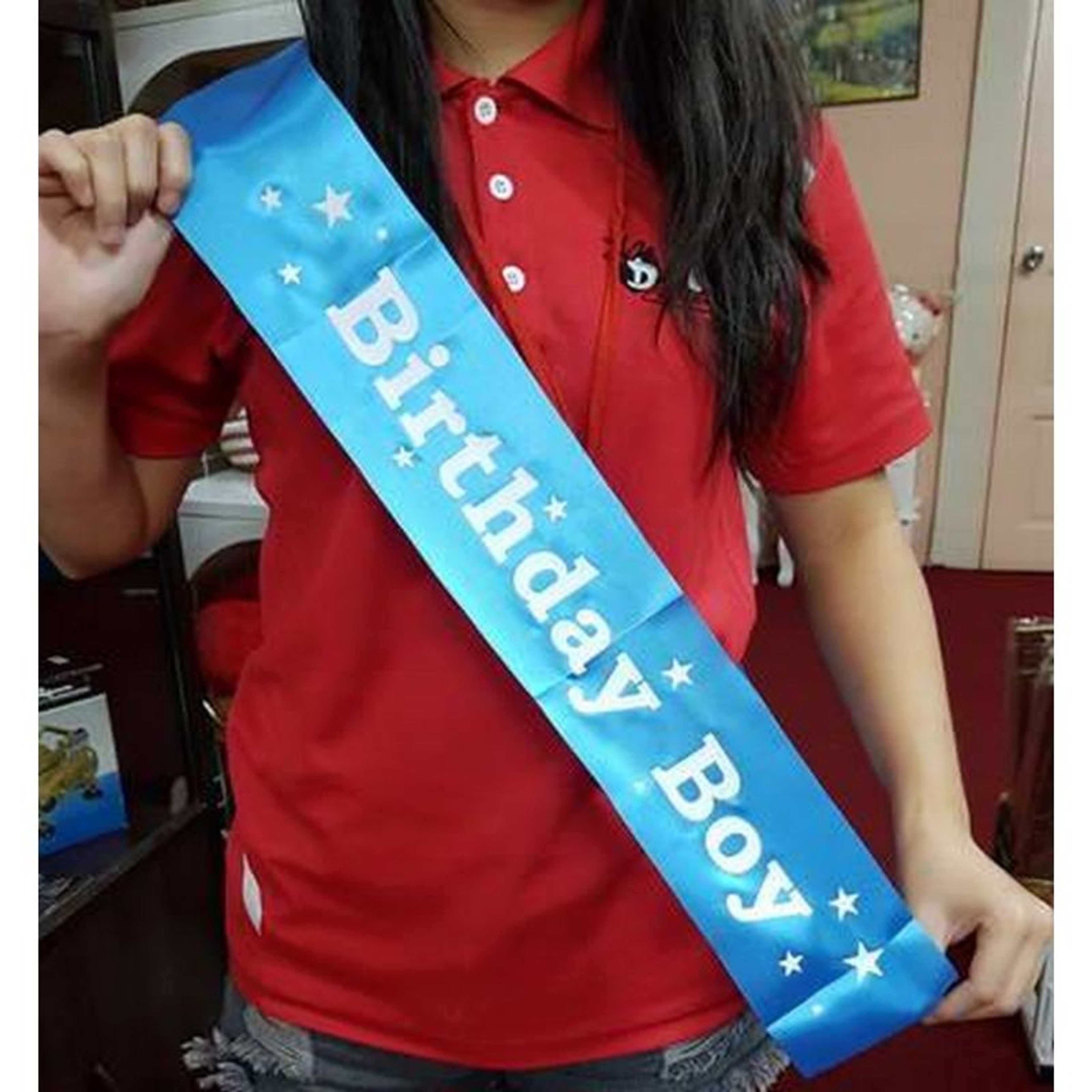 Birthday Boy Sash Happy Birthday Party Decoration,-(K.S.) - Product Main Image