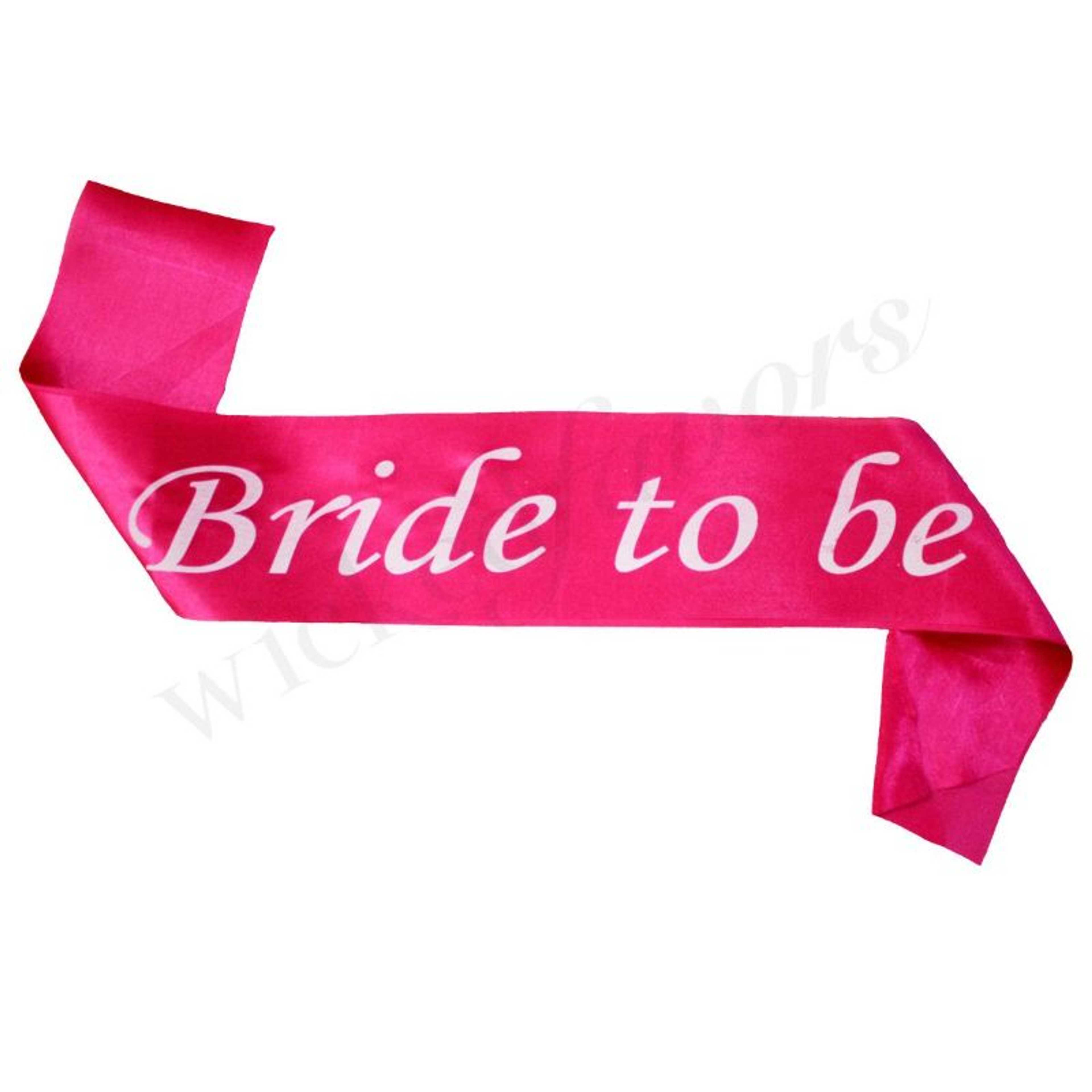(Dark Pink) Bride to Be Sash Party Aprons For Bridal Shower,-(K.S.) - Product Main Image