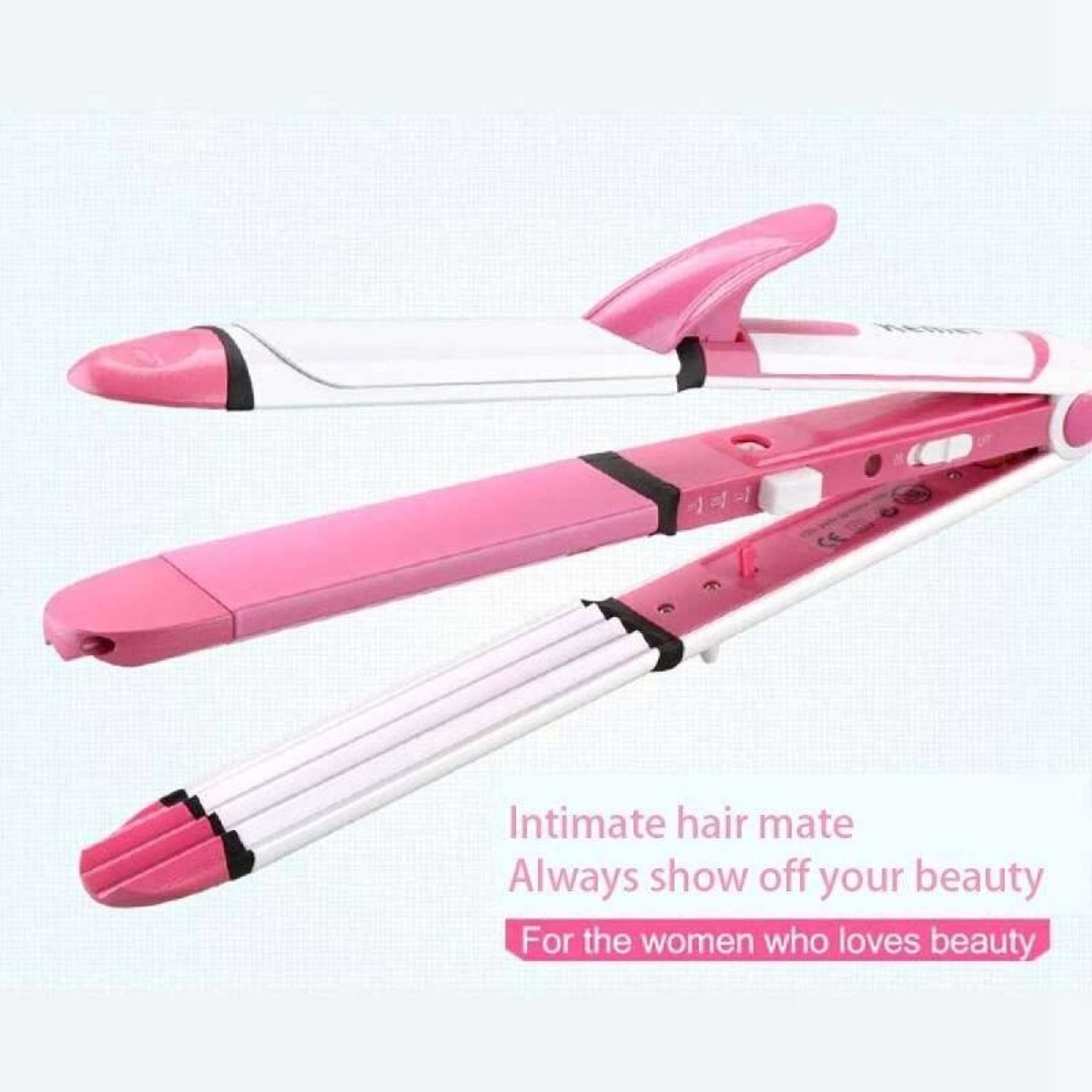 Kemei 1291 KM 1291 Hair Curler + Straightener + Crimper Machine