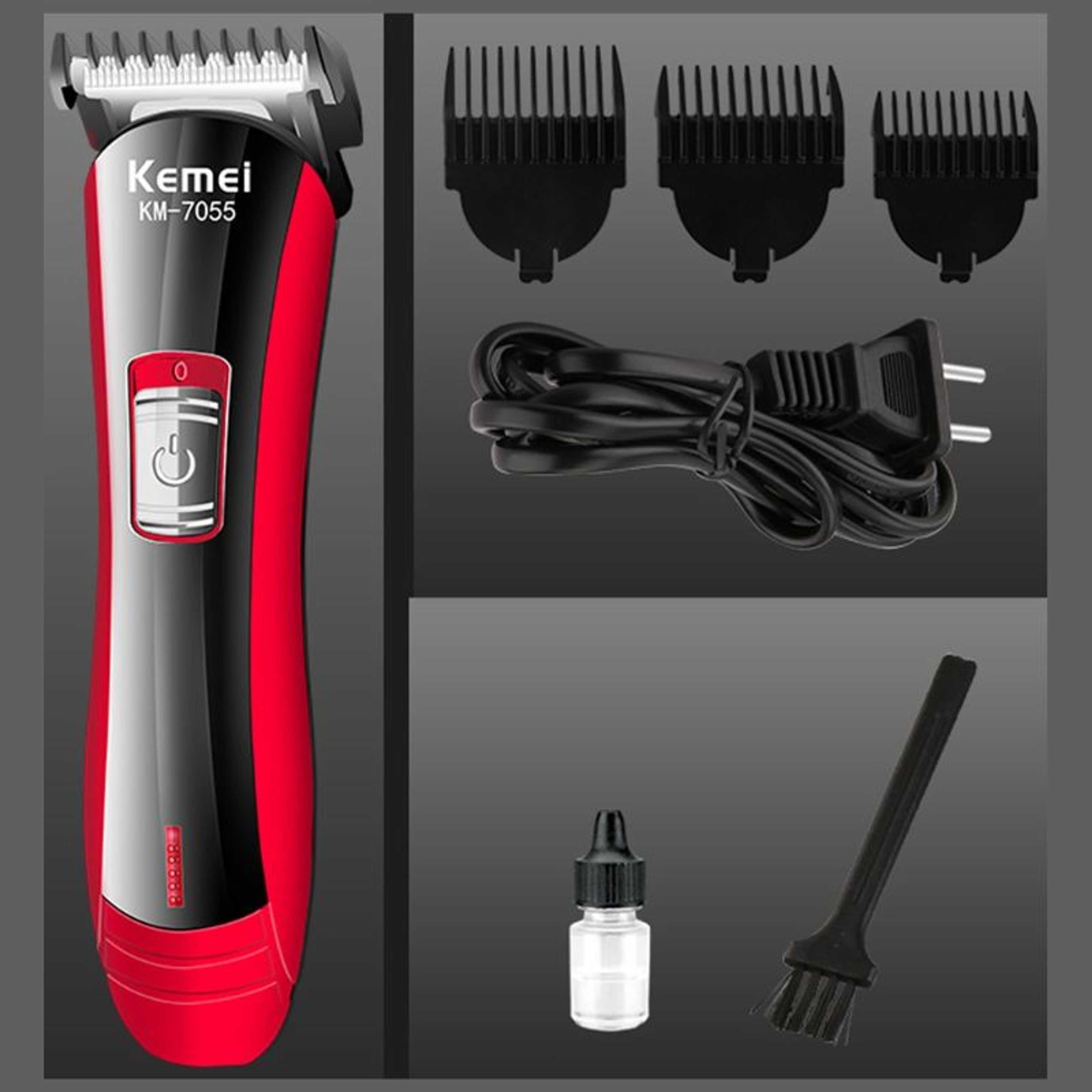 Kemei Km-7055 Trimmer 4 Different Size Clip (30 Days Warranty) - Product Main Image