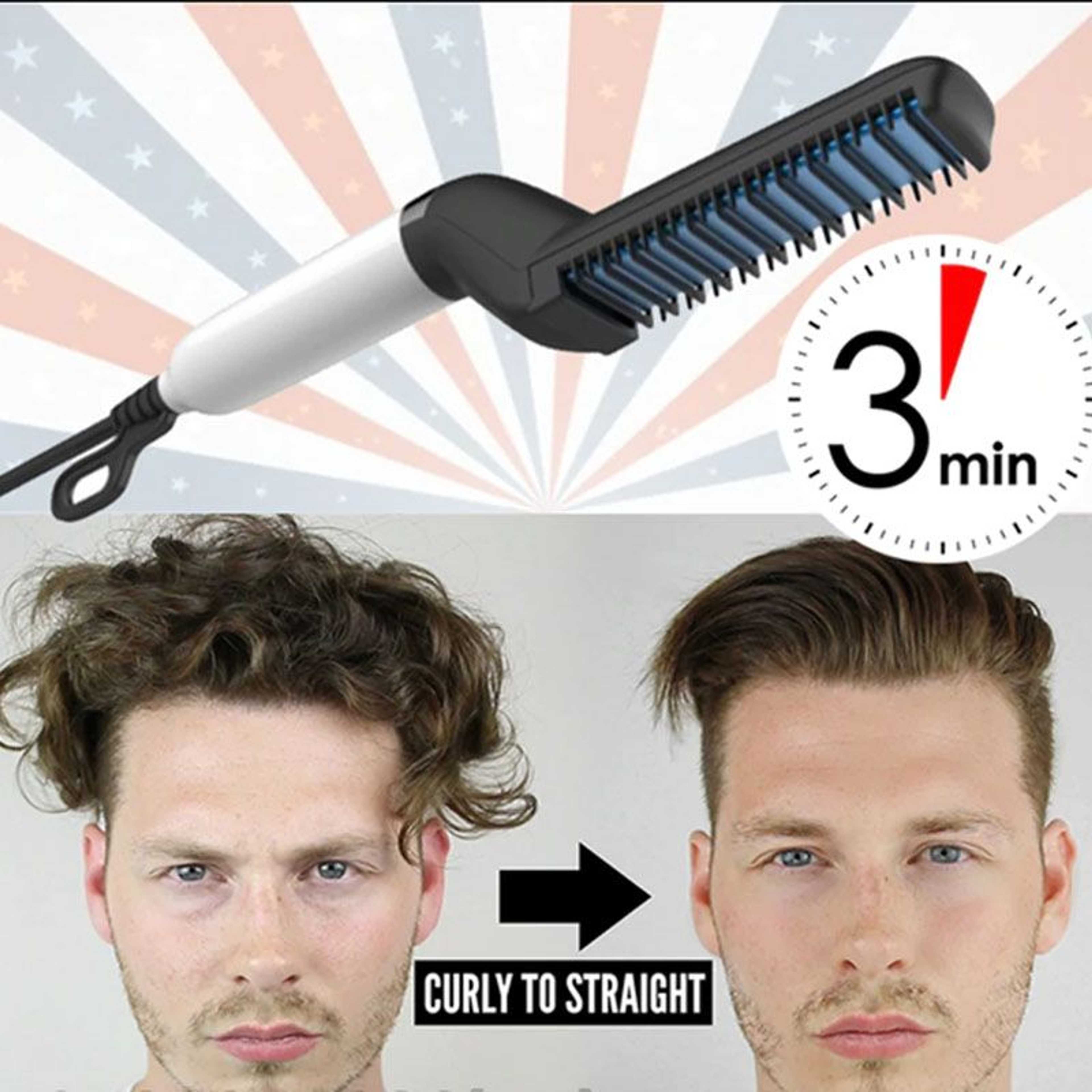 Original Modeling Comb Ceramic Iron Straightener Hair & Beard Straightener � with hanging option - Product Main Image