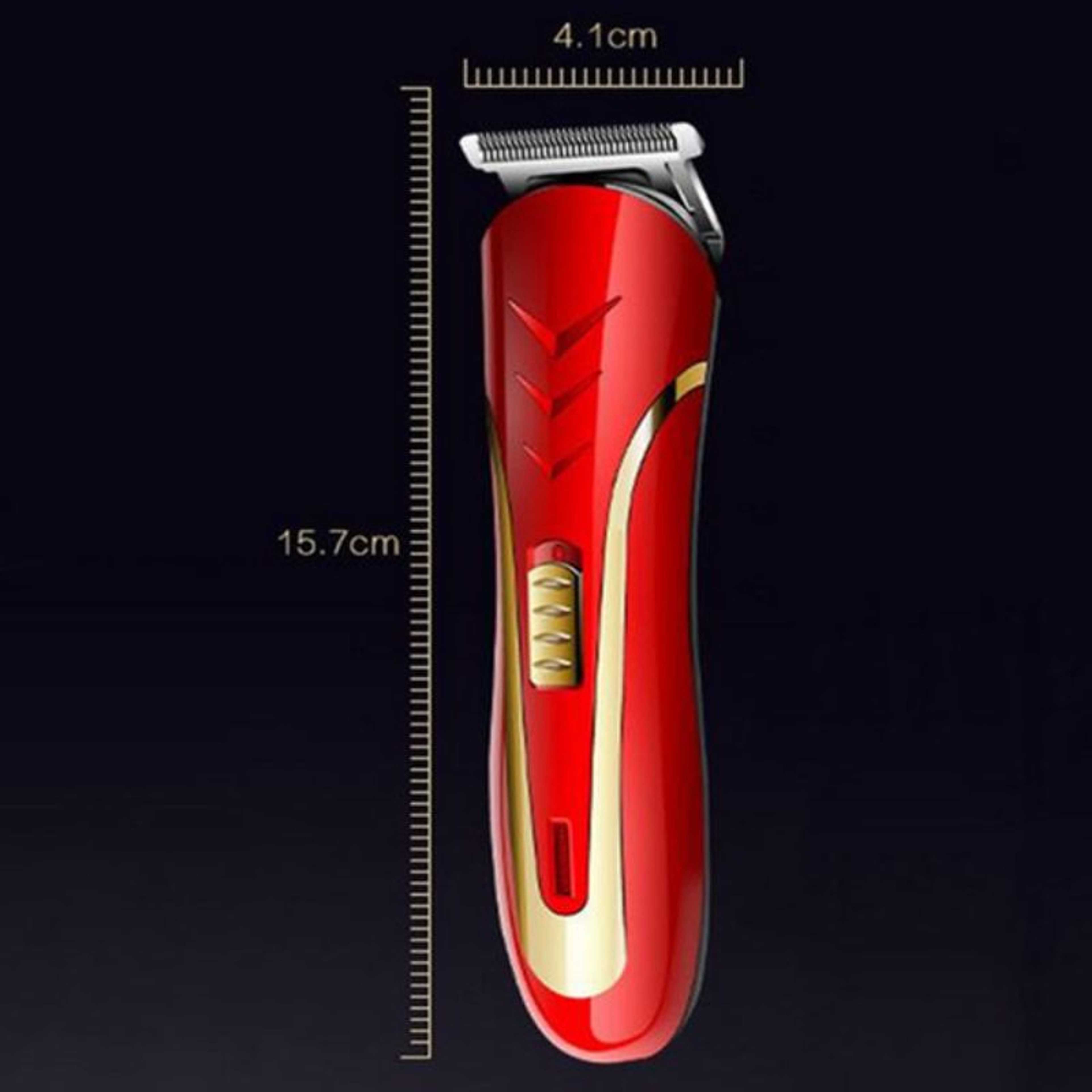 Kemei KM-1409 110-220V 50/60Hz red ABS Electric Hair Clipper and trimmer for male/female - Product Main Image